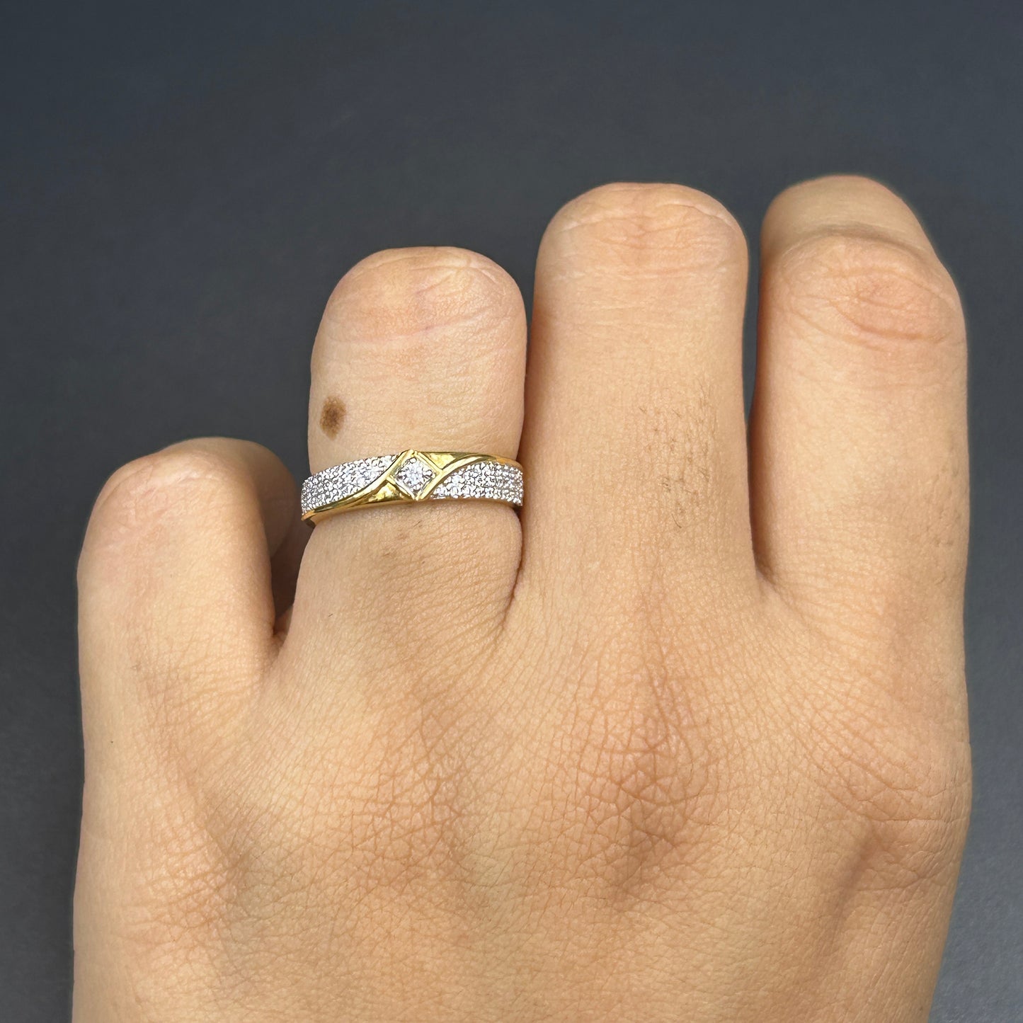 Yellow Silver Women's Ring
