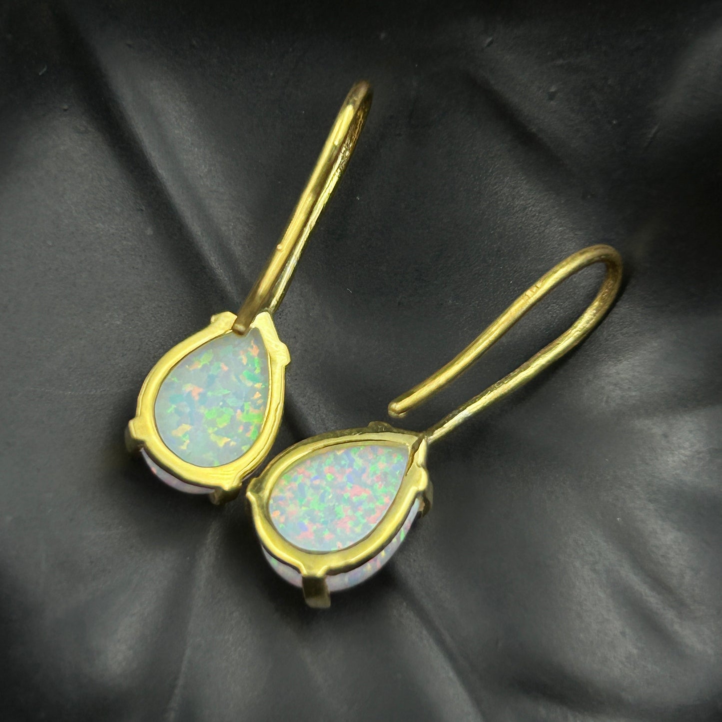 Fire Opal Minimal Earring - 925 Silver Earring