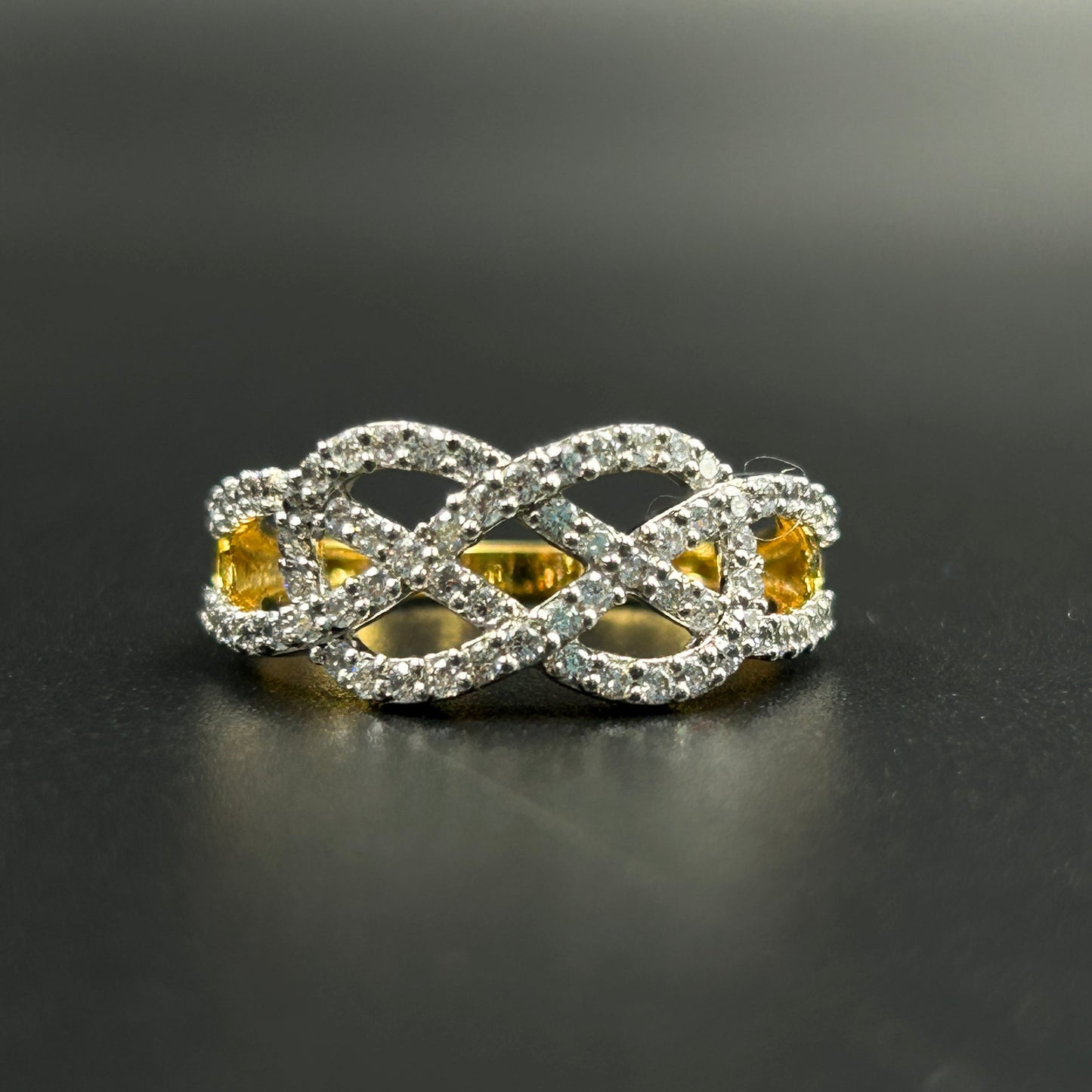 Criss Cross Infinity Ring - Silver Ring