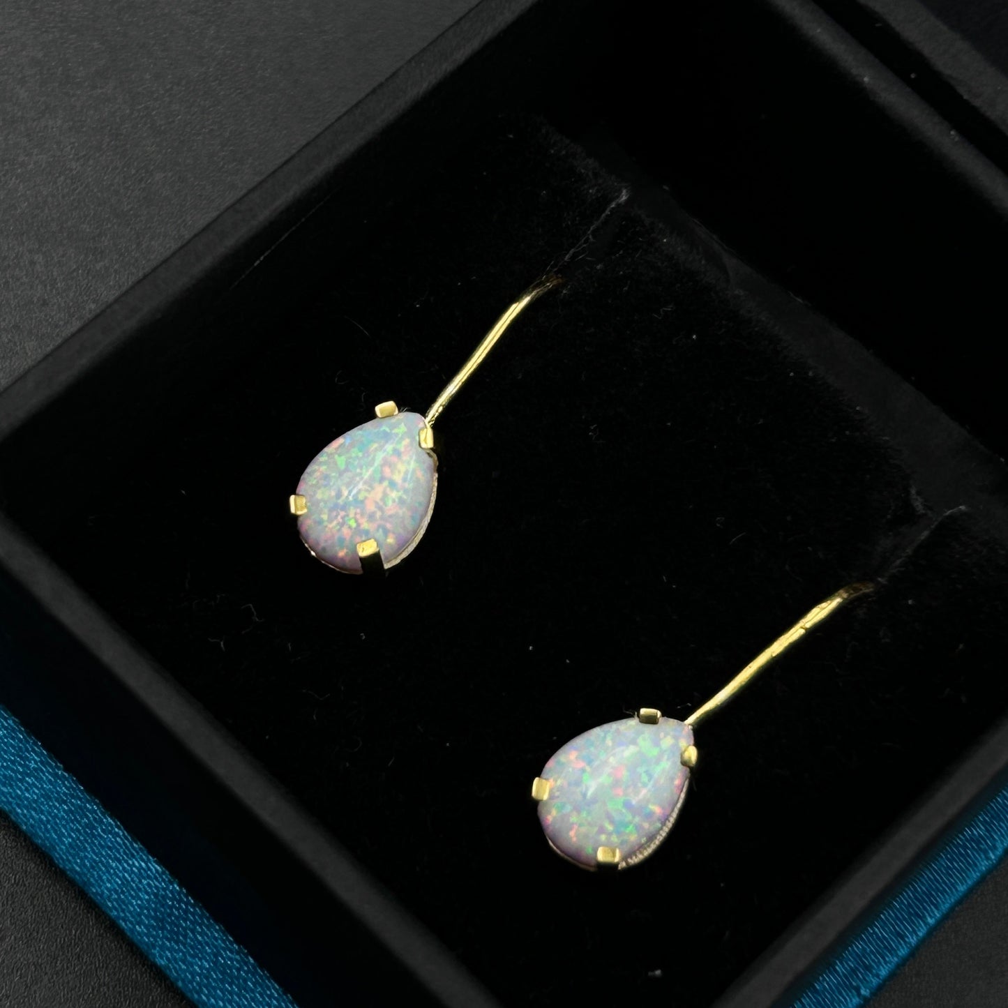 Fire Opal Minimal Earring - 925 Silver Earring