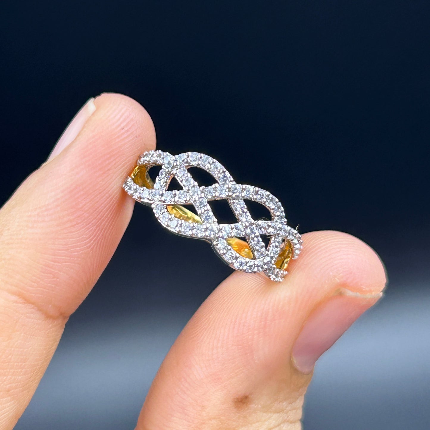 Criss Cross Infinity Ring - Silver Ring