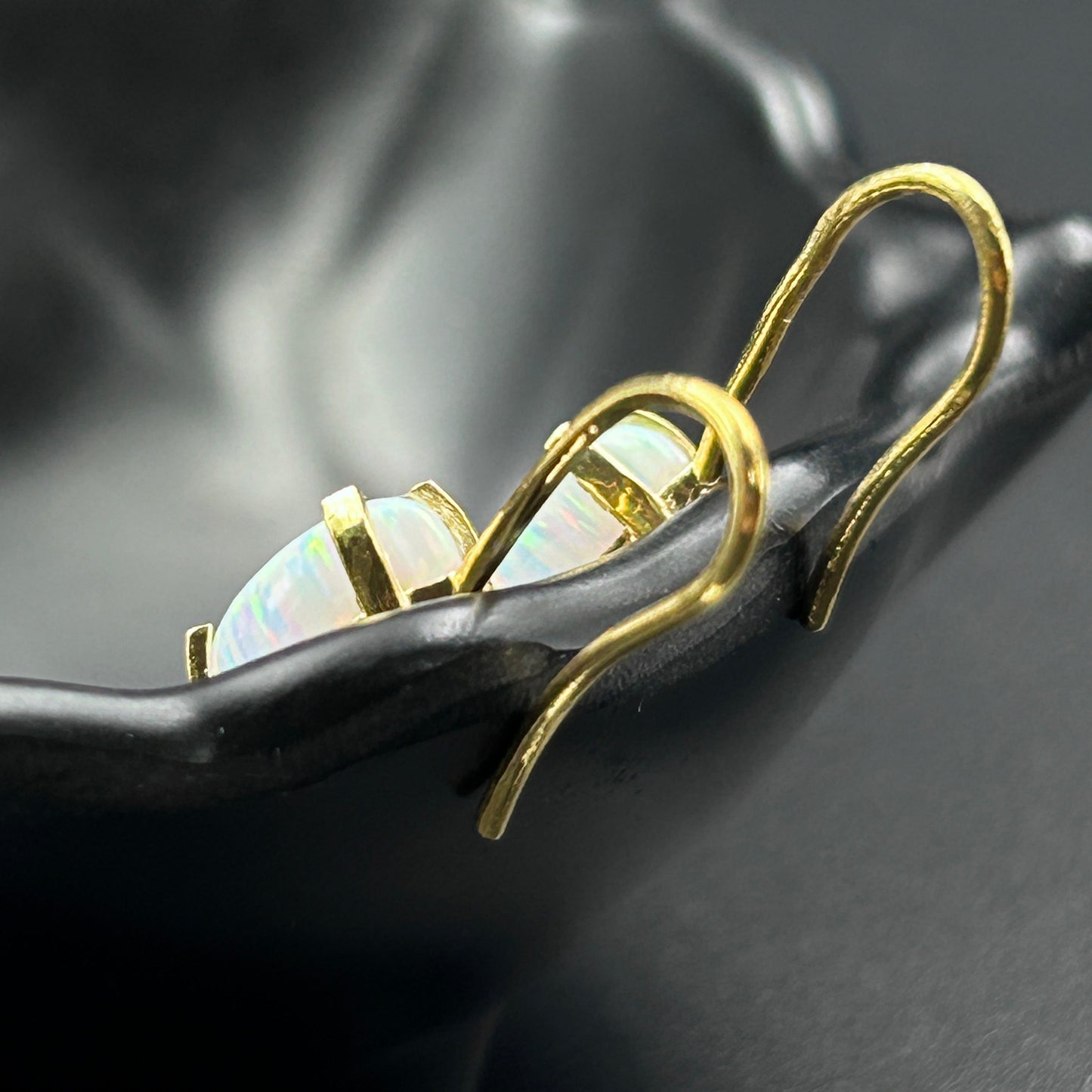 Fire Opal Minimal Earring - 925 Silver Earring