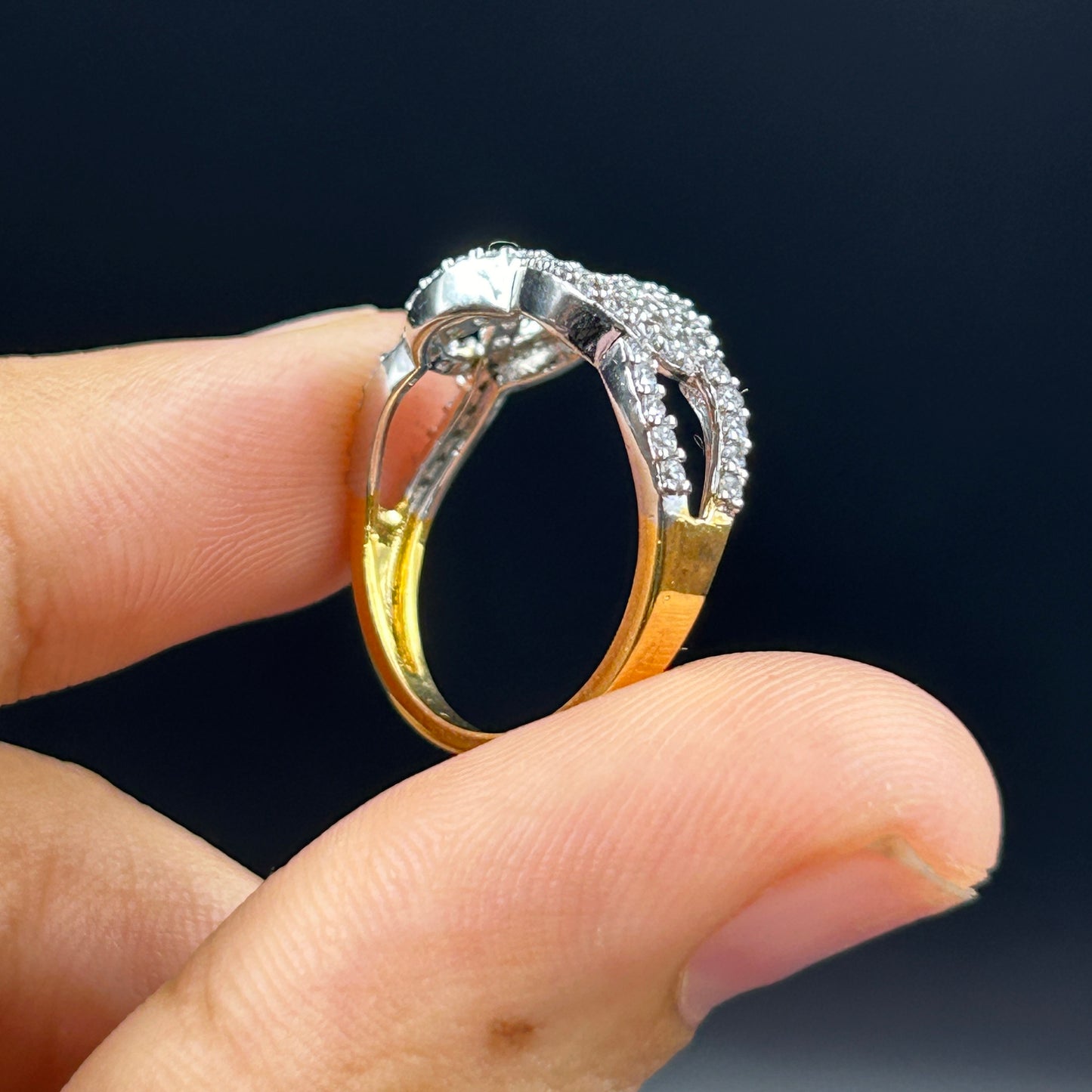 Criss Cross Infinity Ring - Silver Ring