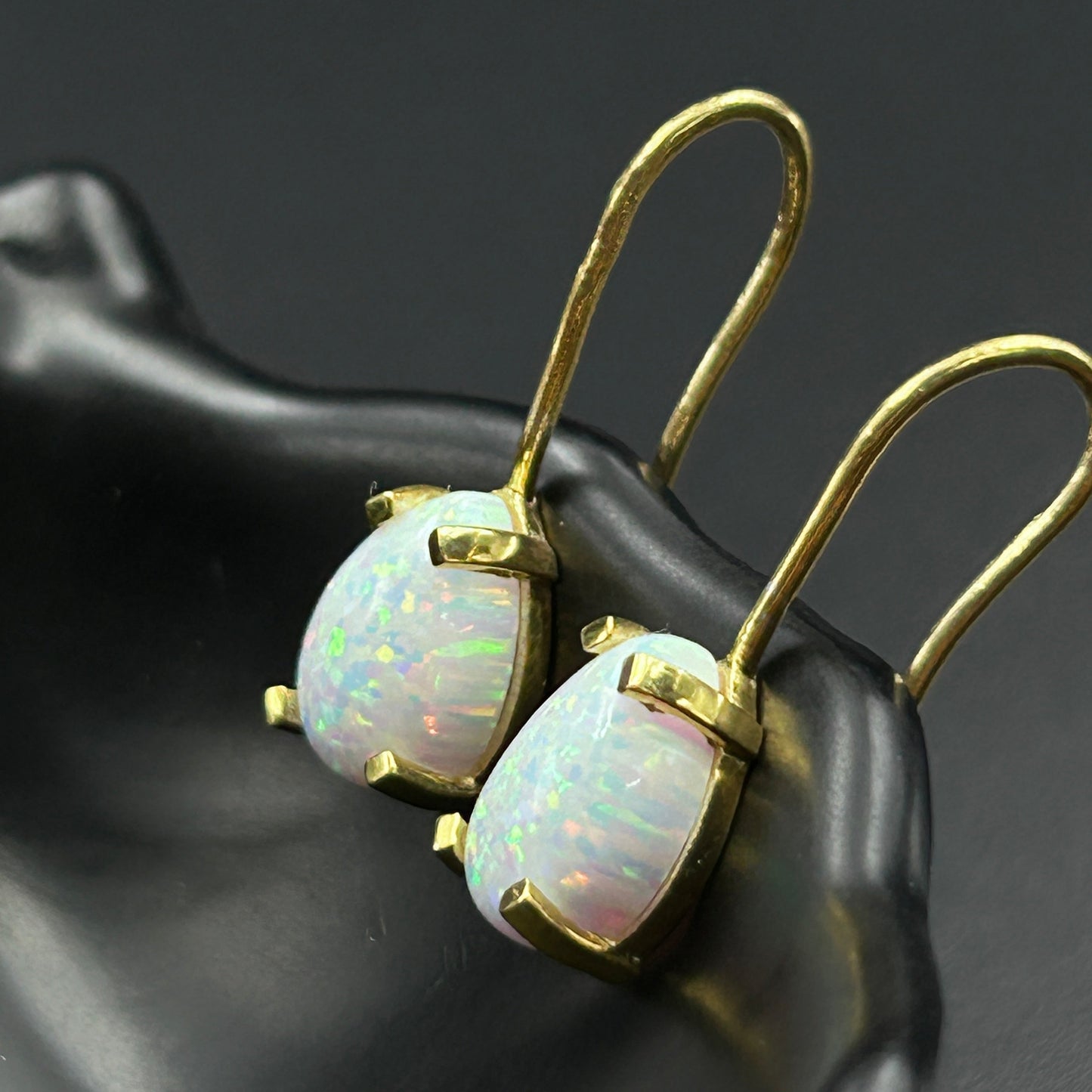 Fire Opal Minimal Earring - 925 Silver Earring