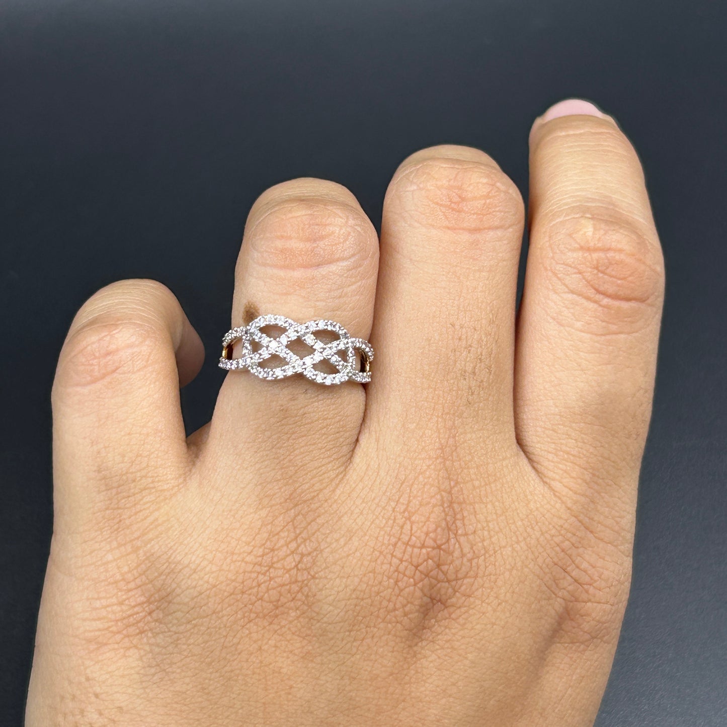 Criss Cross Infinity Ring - Silver Ring