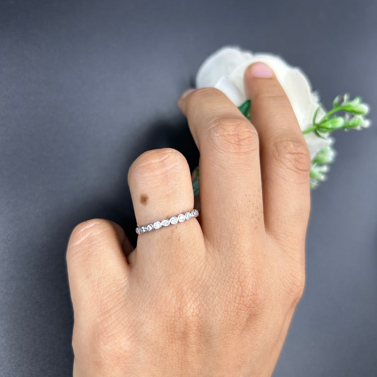 Women's Diamond Band - Silver Band