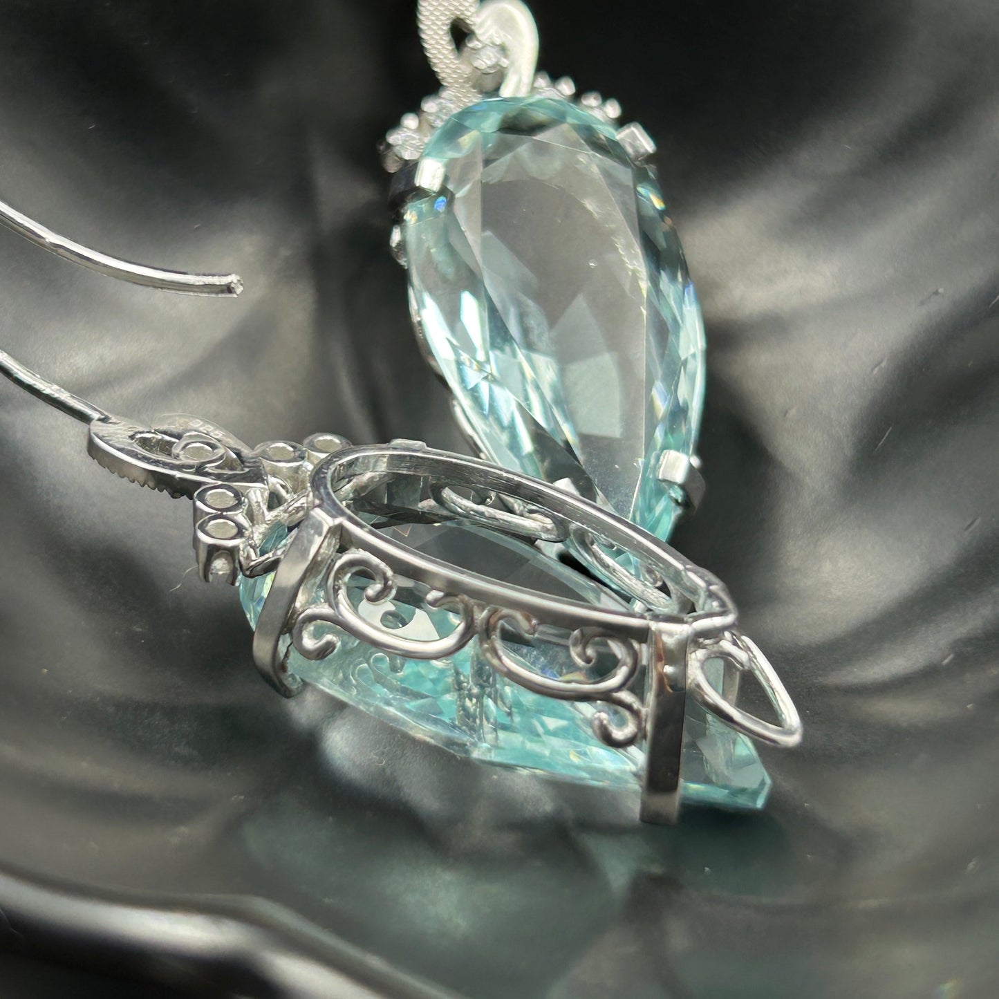 Aquamarine Earring - Silver Earring