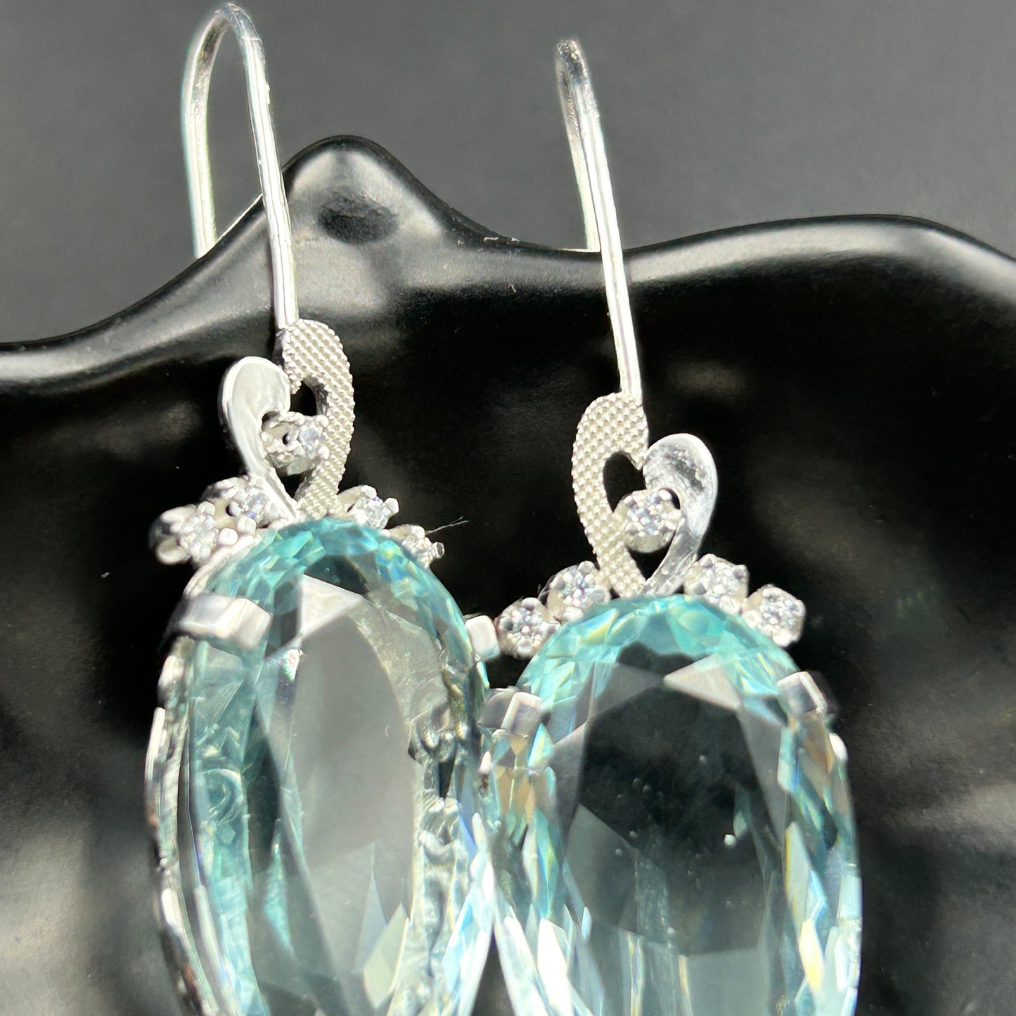 Aquamarine Earring - Silver Earring
