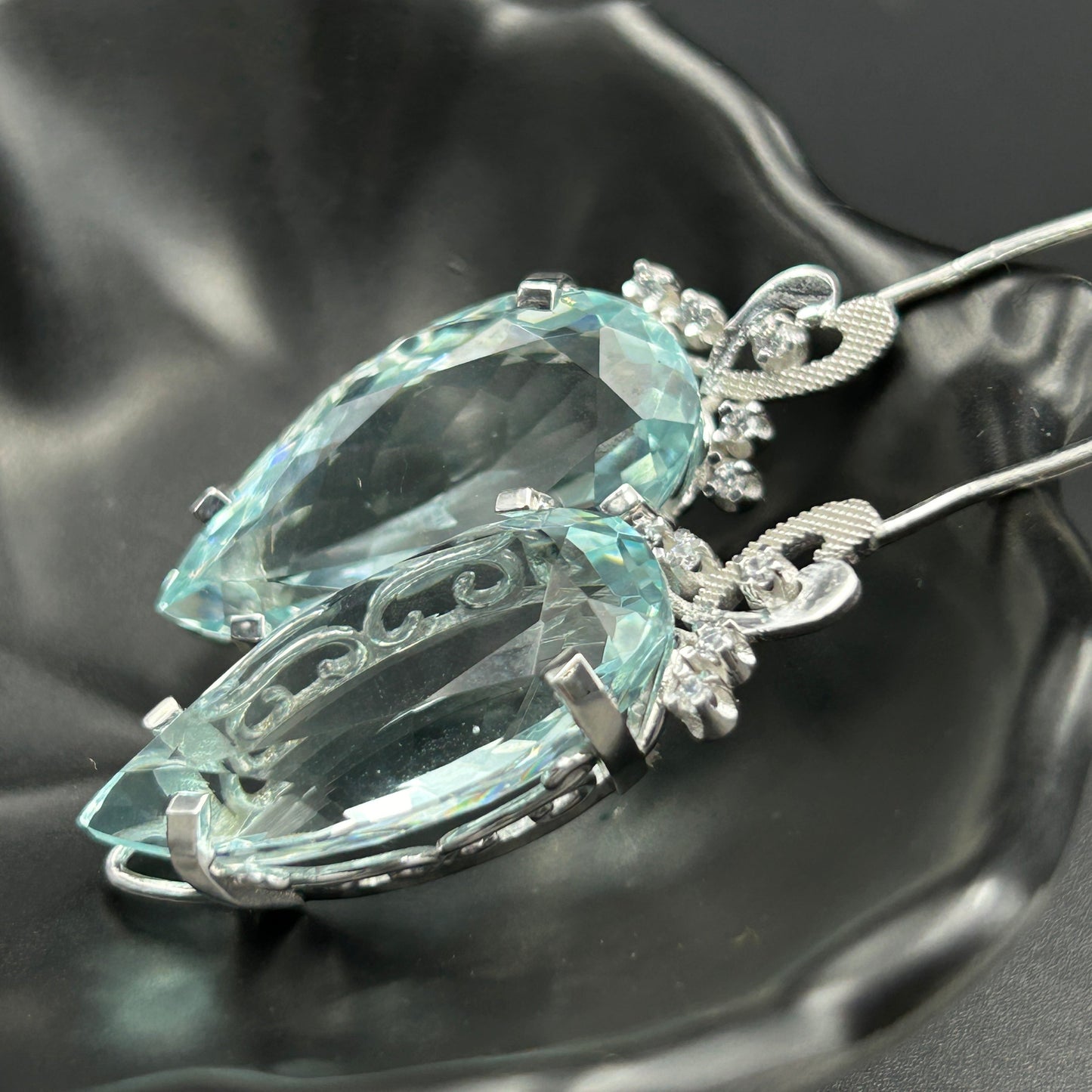 Aquamarine Earring - Silver Earring