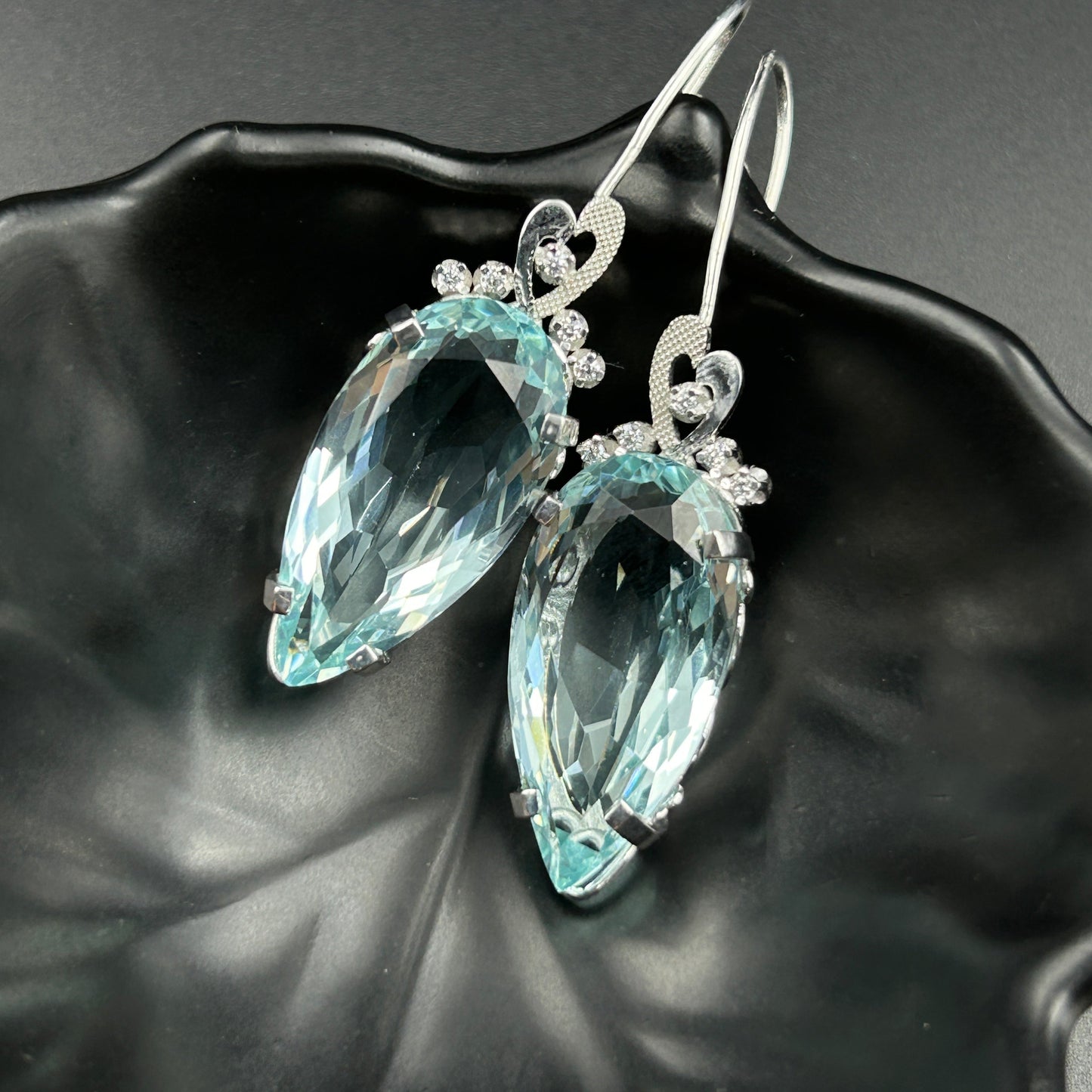 Aquamarine Earring - Silver Earring