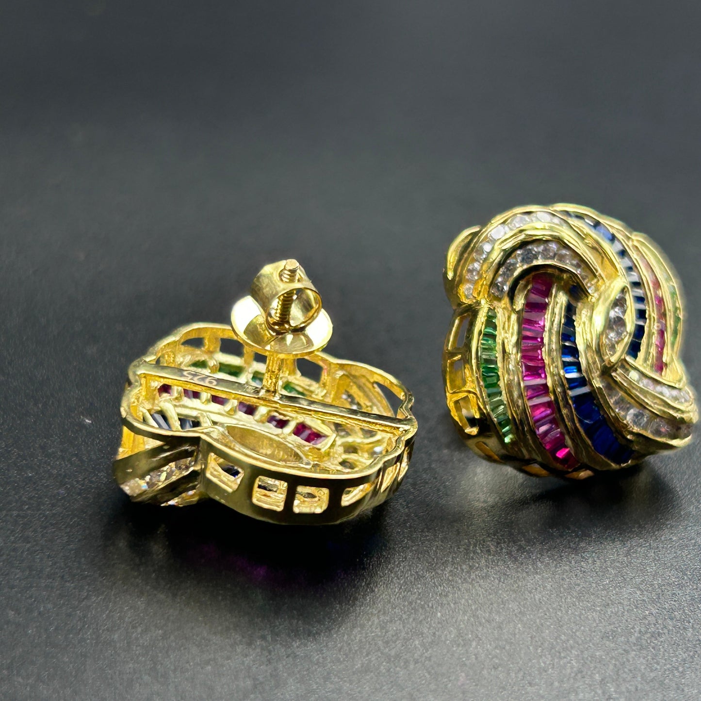 Pure Silver Rainbow Earrings