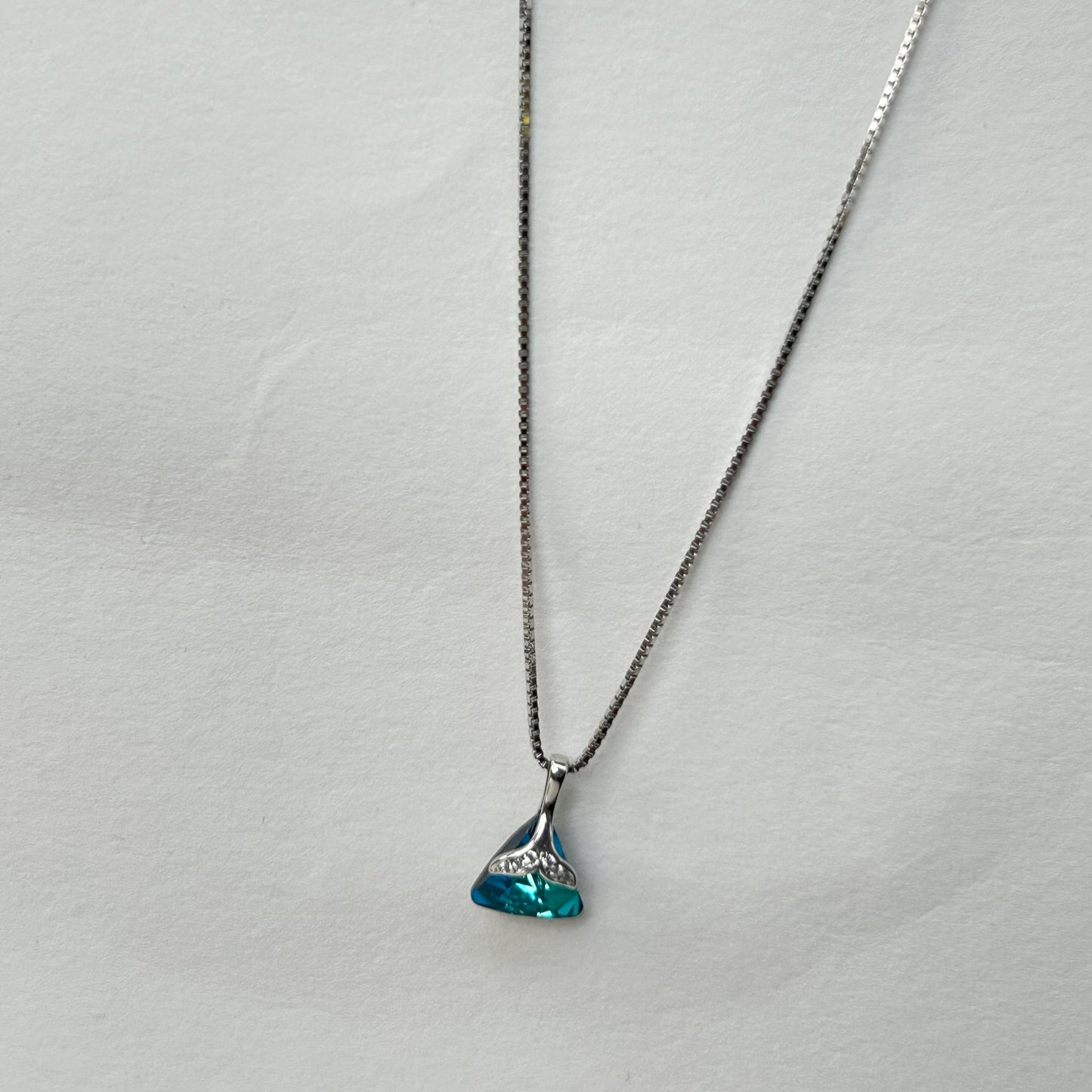 Mermaid Tail Pendant - Silver Pendant and Chain