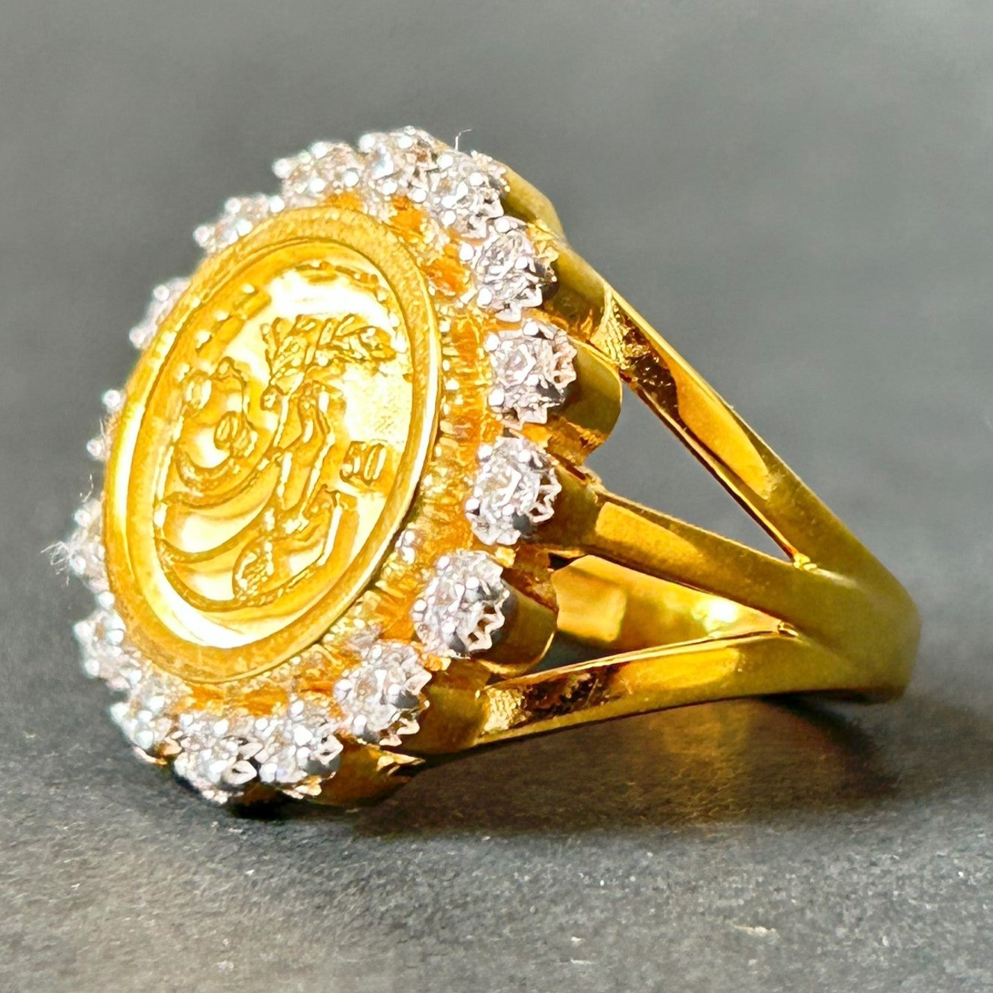 Yellow Gold Panda Ring - Silver Panda Ring