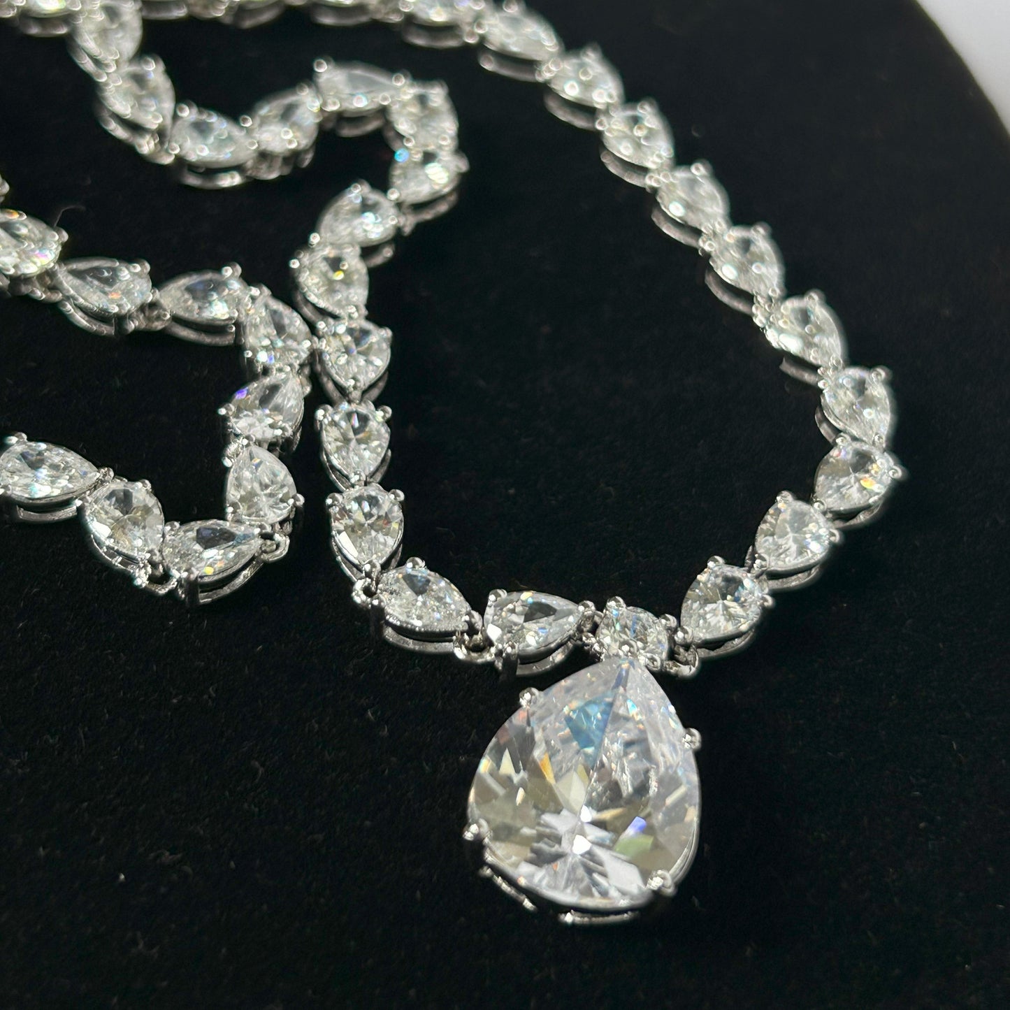 Pear Necklace - 925 Sterling Silver