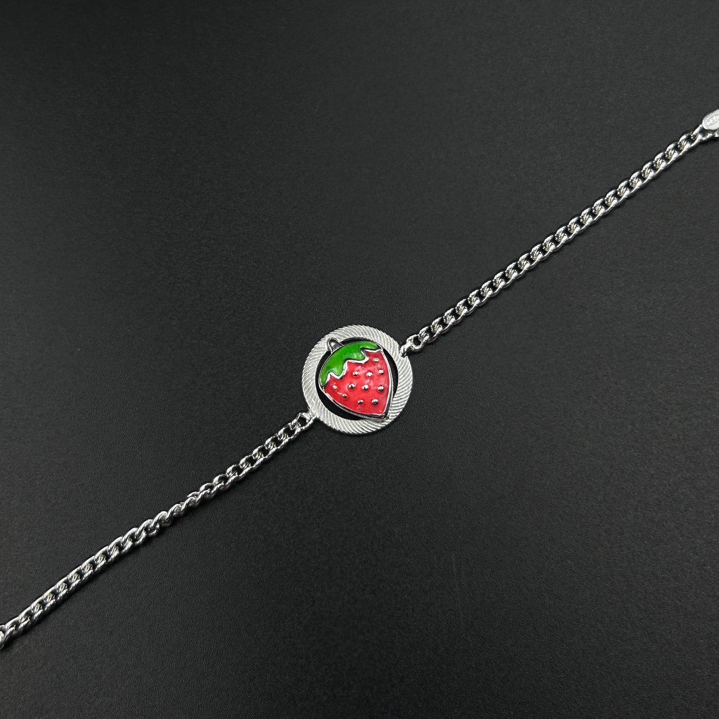 925 Silver Strawberry Rakhi for Kids 5.5"
