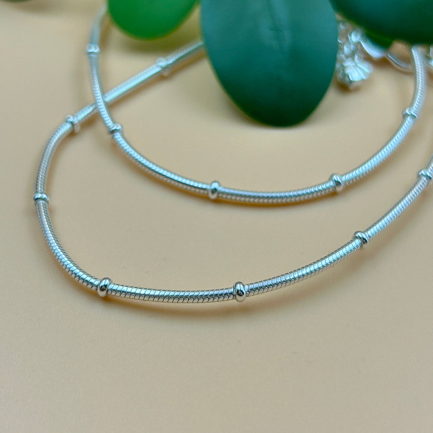 Pure Silver Baby Anklet - Baby Payal 7"