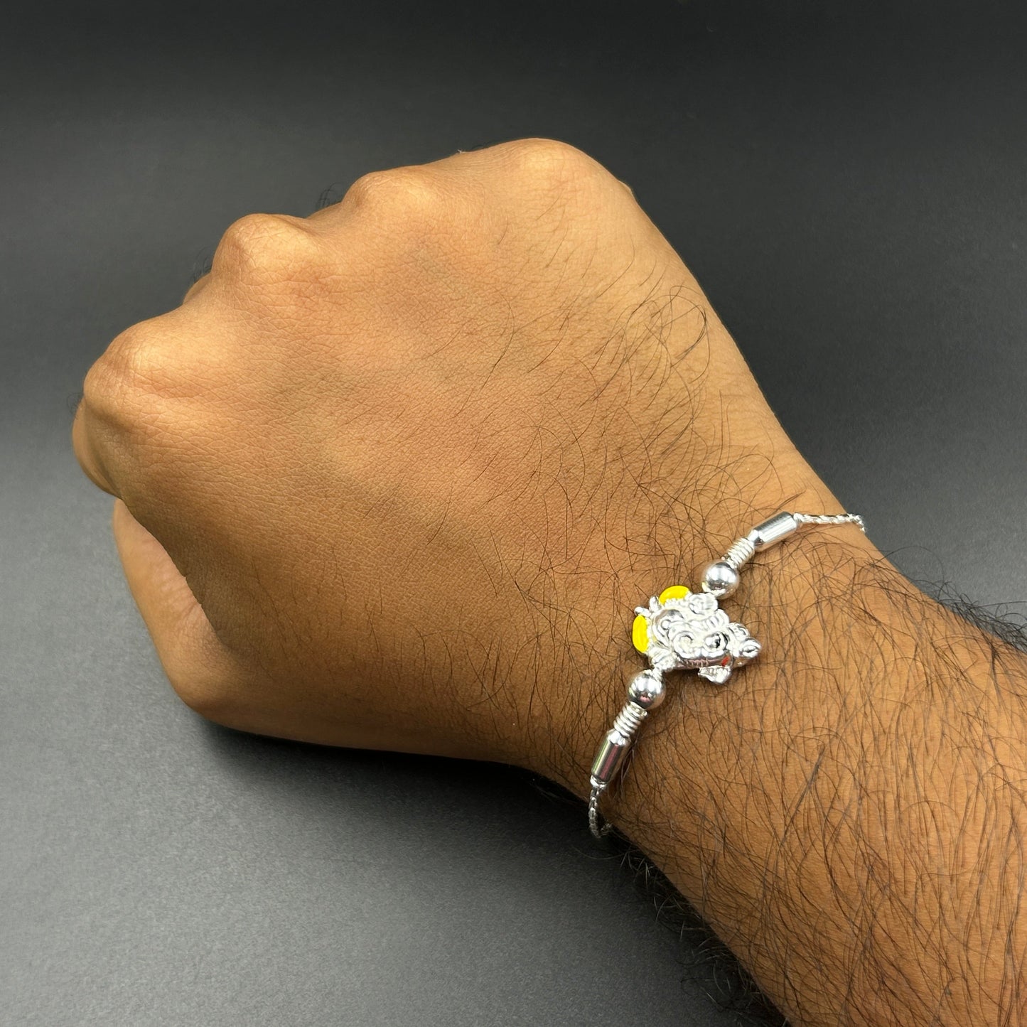 Pure Silver Ganpati Rakhi