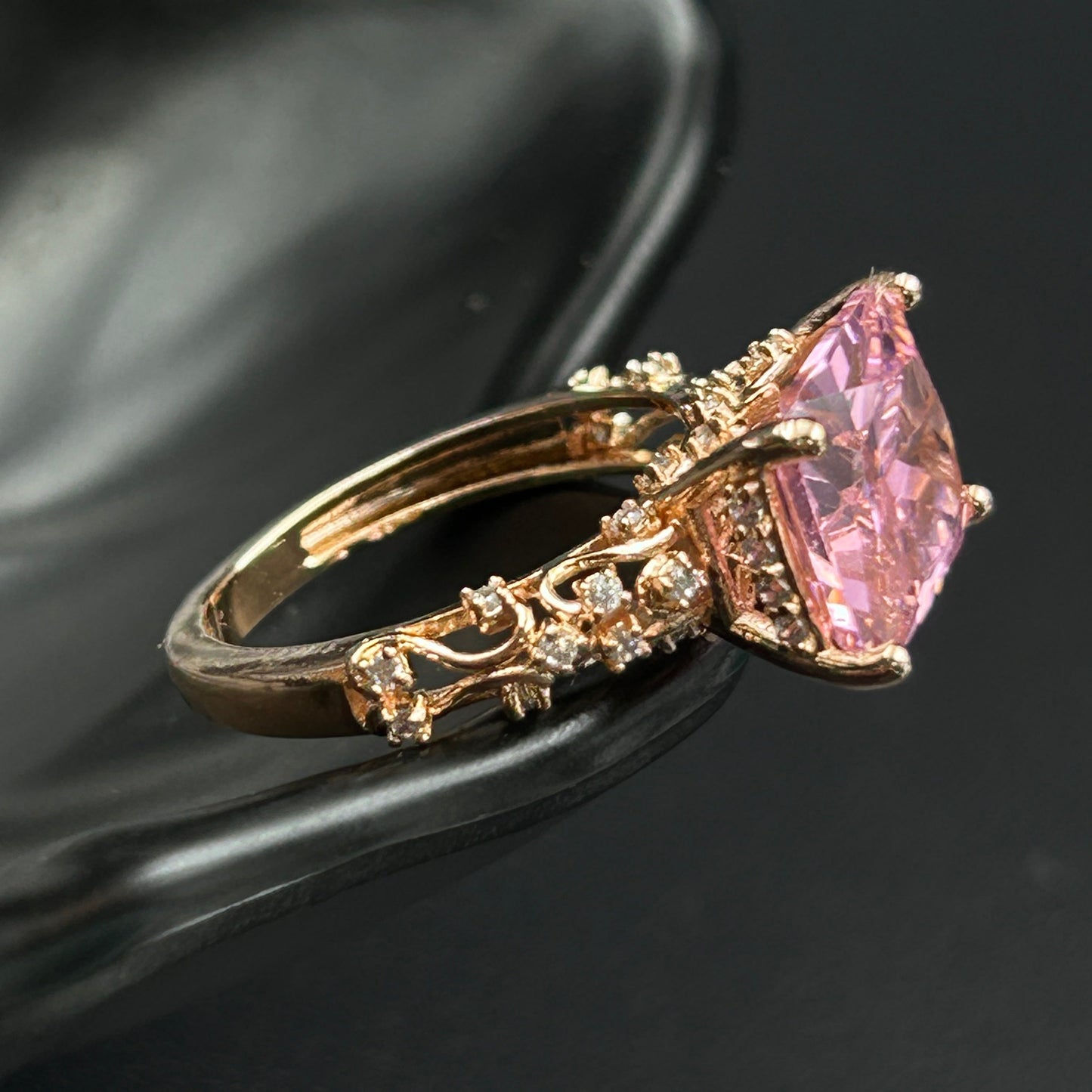 Pink Sapphire Ring - Pure Silver Ring