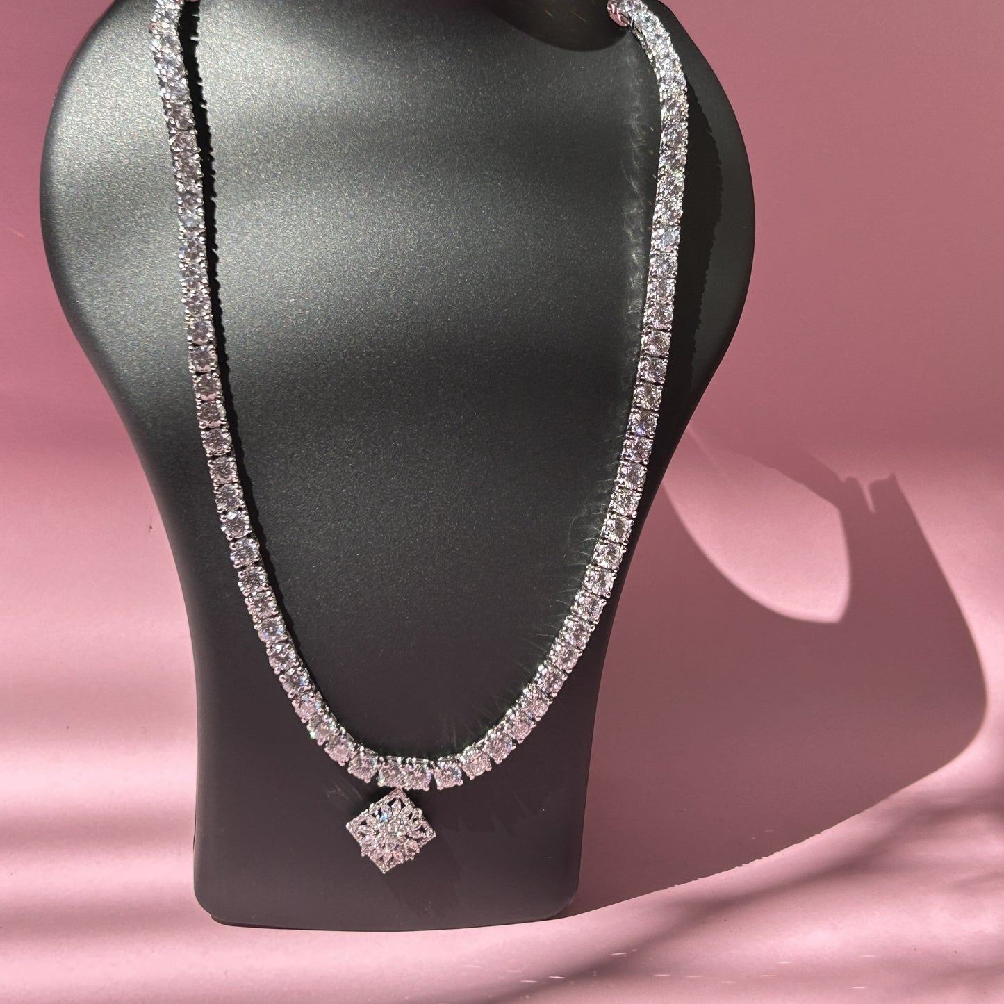 Pure Silver Ziricon Necklace