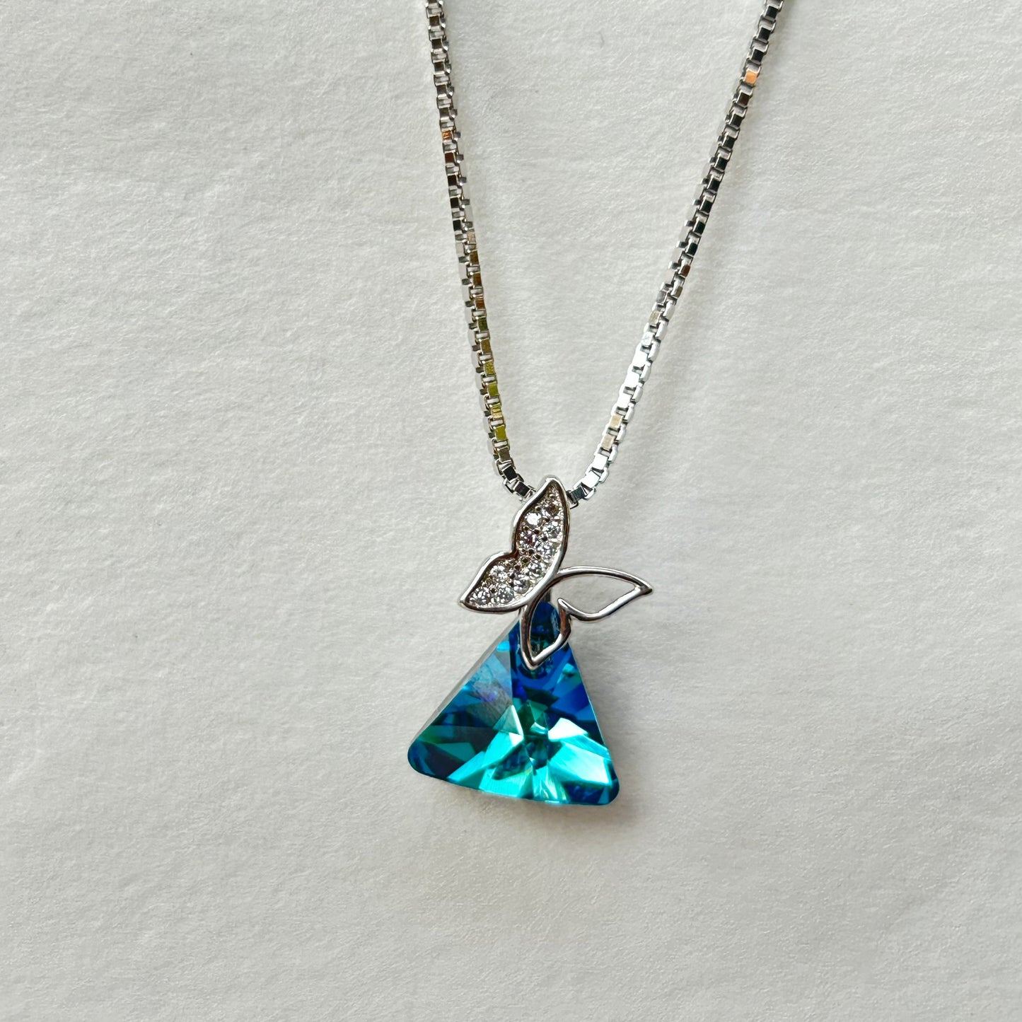 Butterfly Pendant - Silver Pendant and Chain