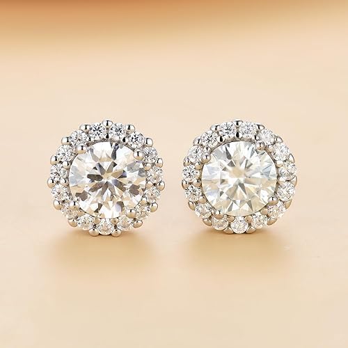 Halo Stud Earring - Women's Silver Earring