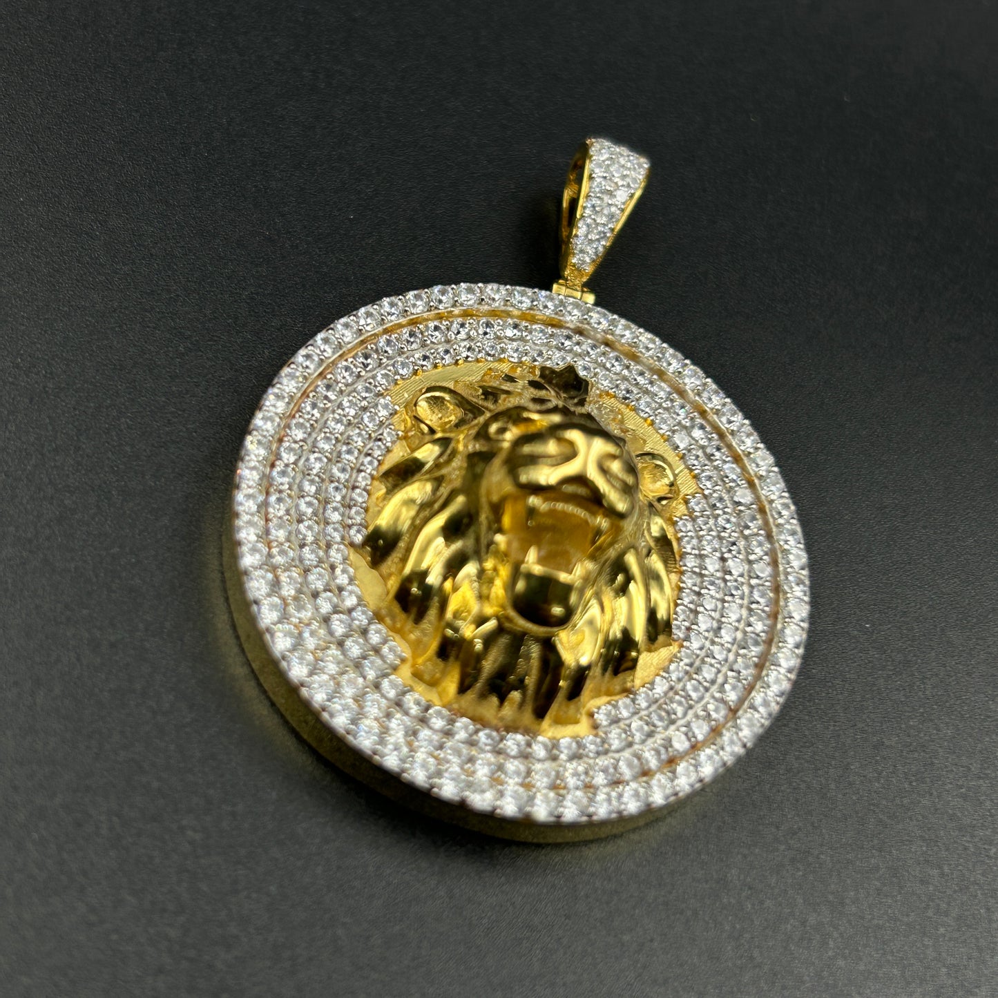 Hiphop Lion Silver Pendant - Coin Pendant