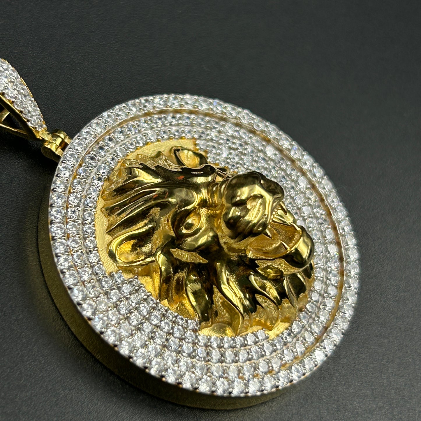 Hiphop Lion Silver Pendant - Coin Pendant