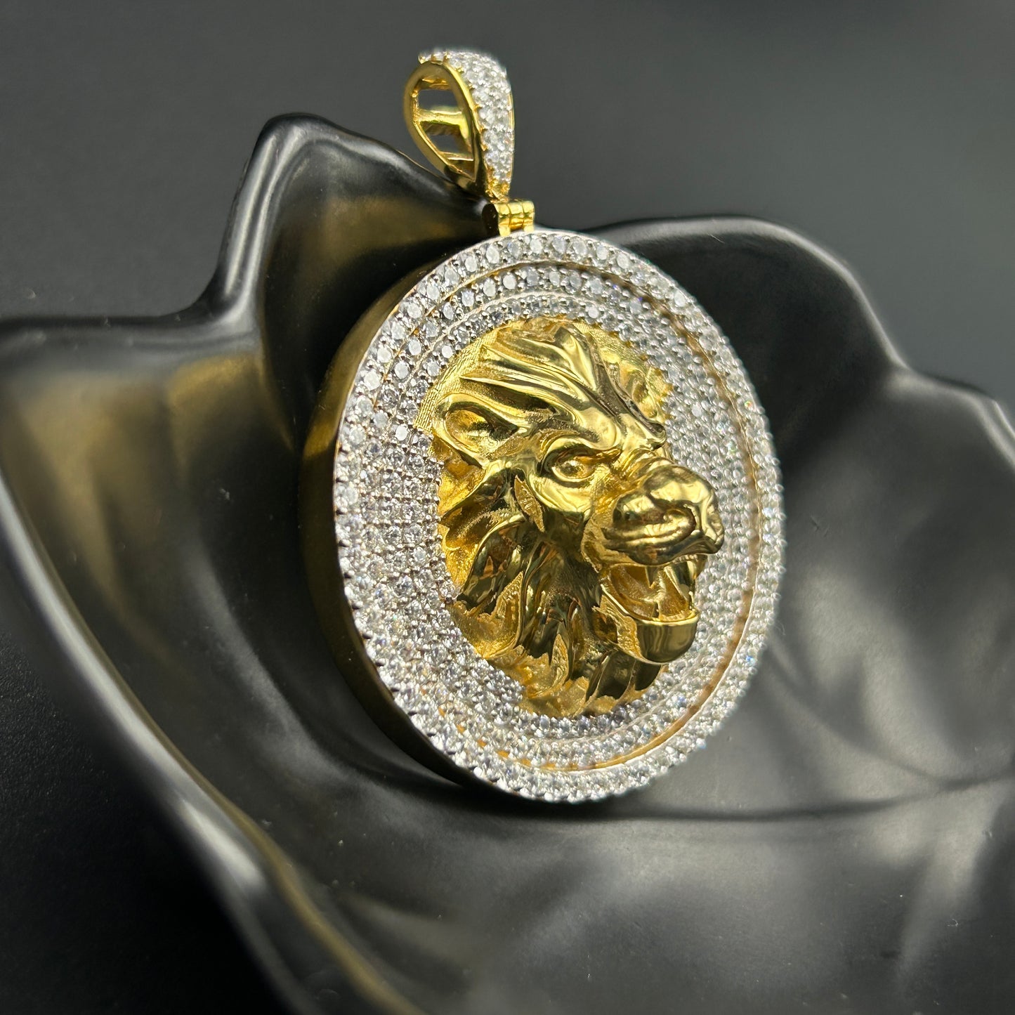 Hiphop Lion Silver Pendant - Coin Pendant