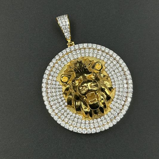 Hiphop Lion Silver Pendant - Coin Pendant