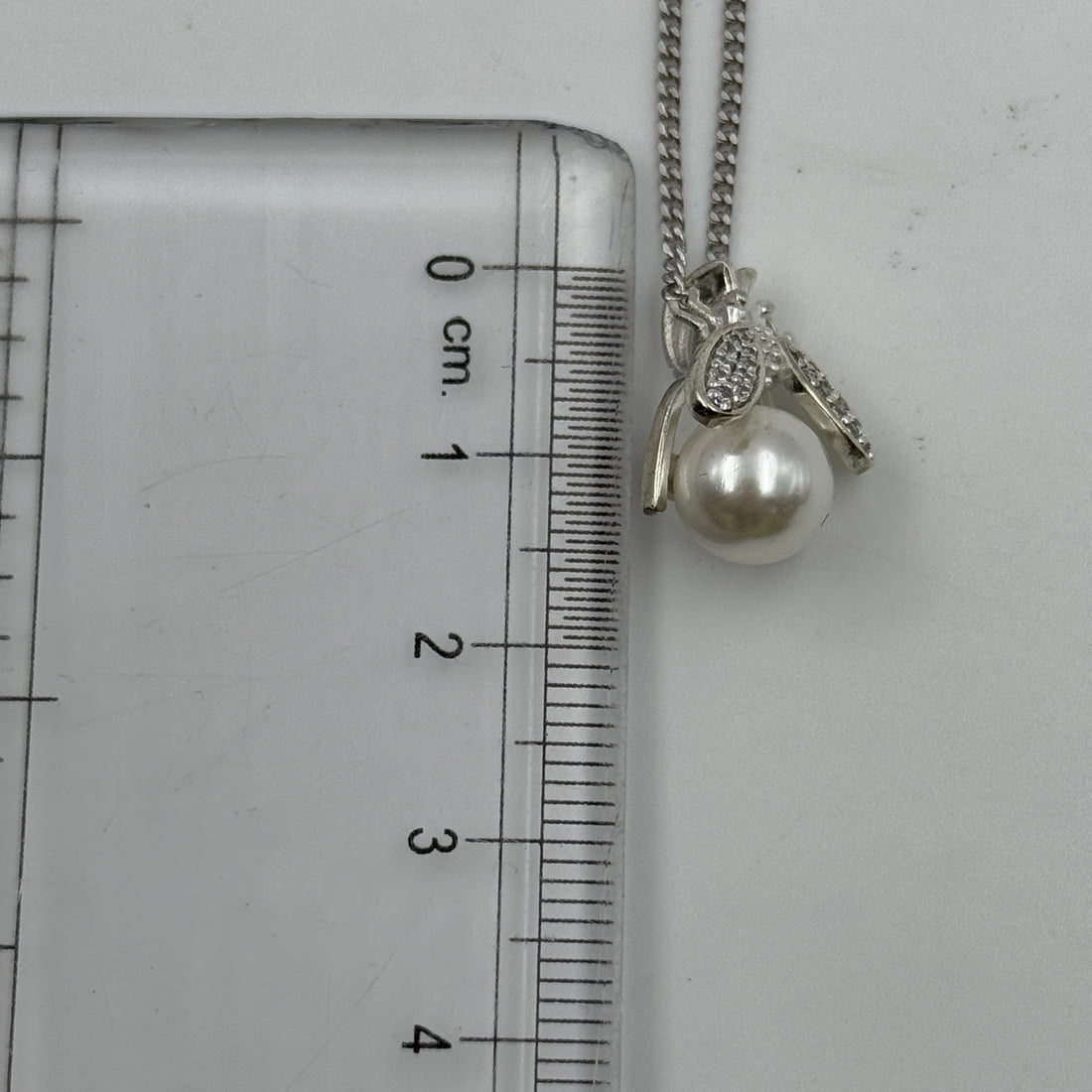 925 silver pearl BUG pendant and chain