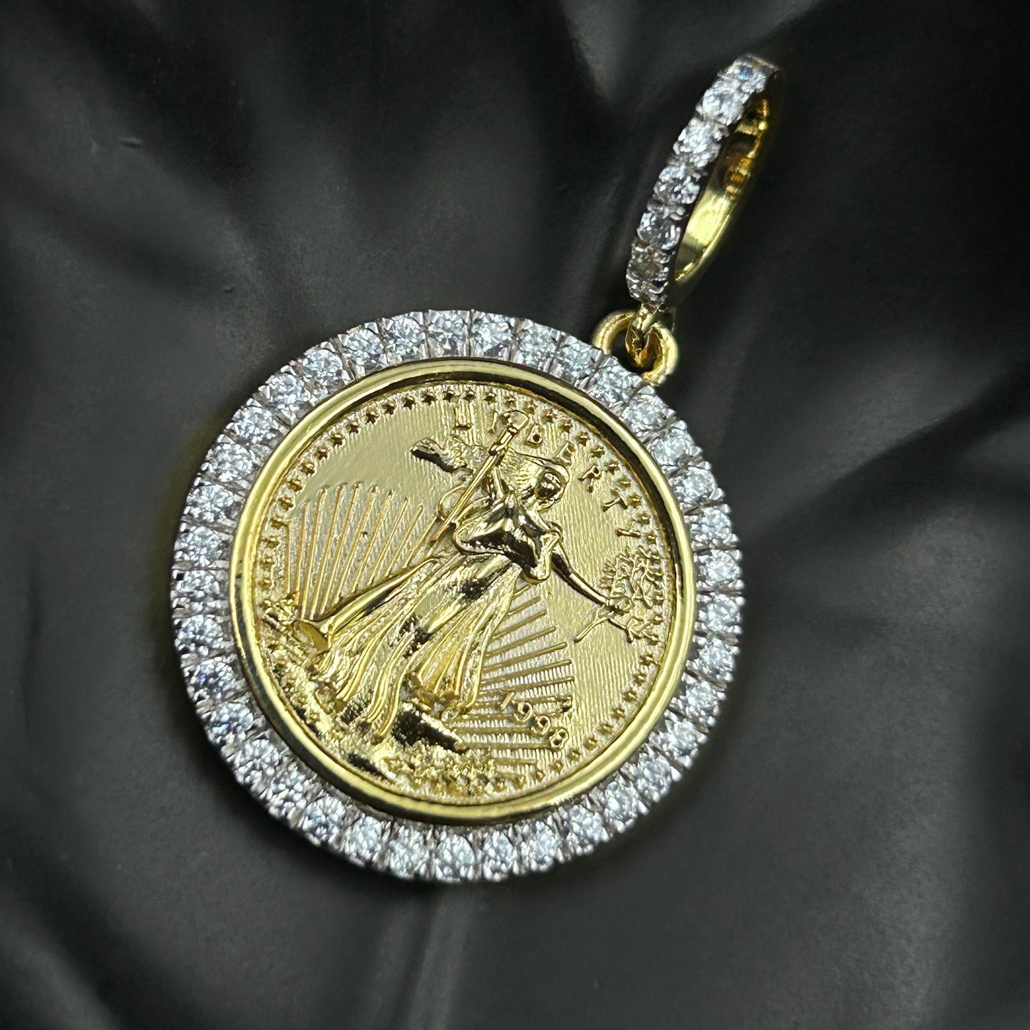 Liberty Coin Pendant and Chain - Pure Silver