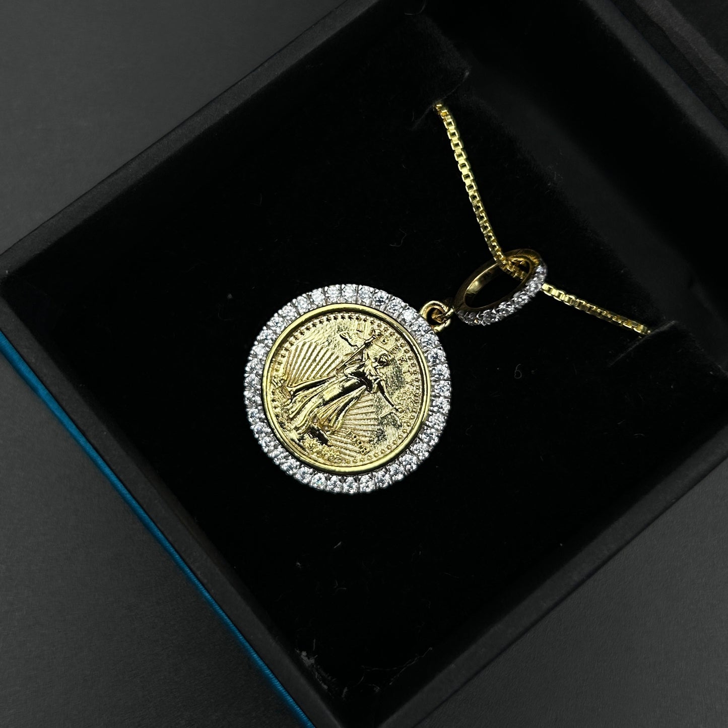 Liberty Coin Pendant and Chain - Pure Silver