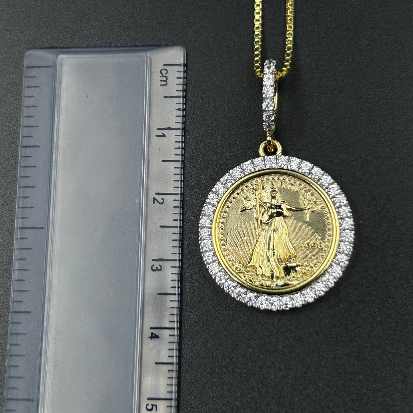 Liberty Coin Pendant and Chain - Pure Silver