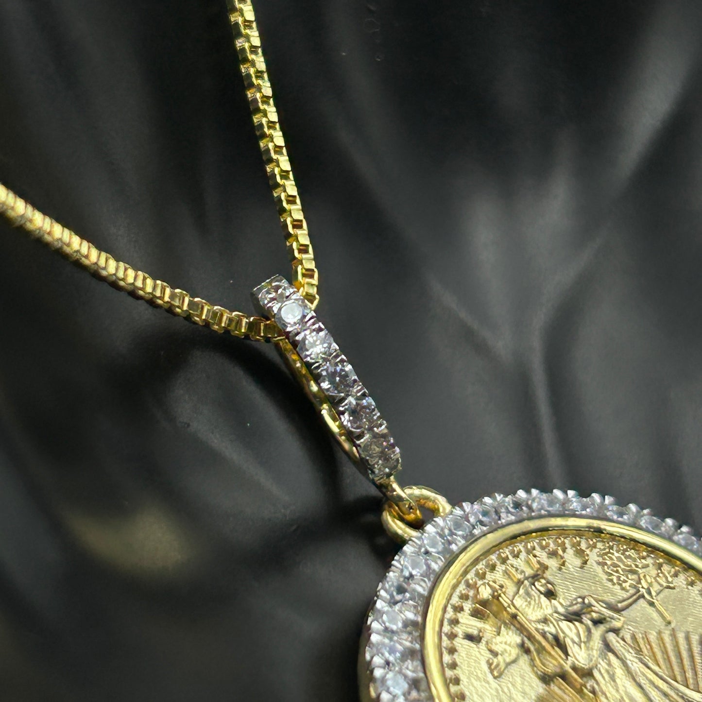 Liberty Coin Pendant and Chain - Pure Silver