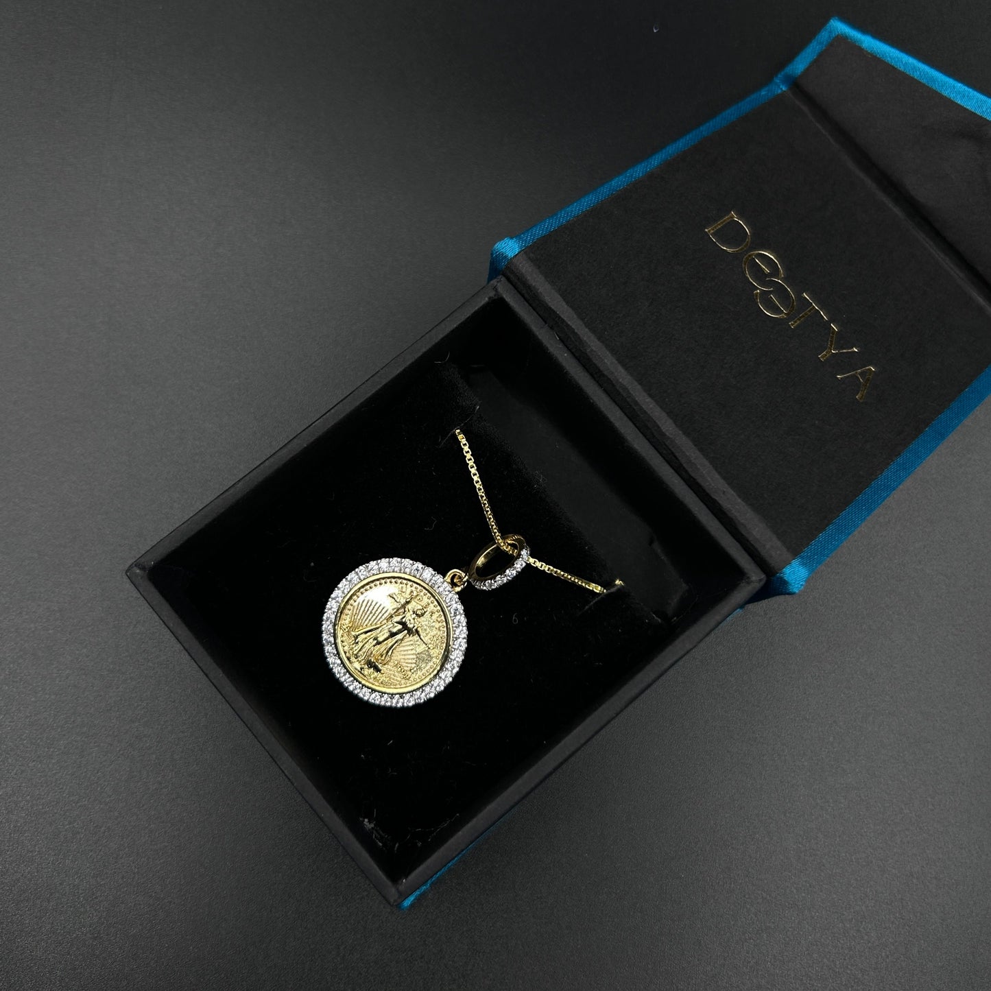 Liberty Coin Pendant and Chain - Pure Silver