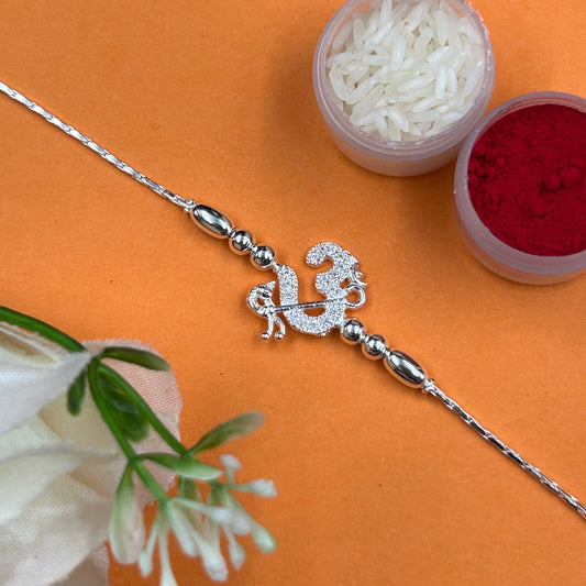 Silver OM Rakhi