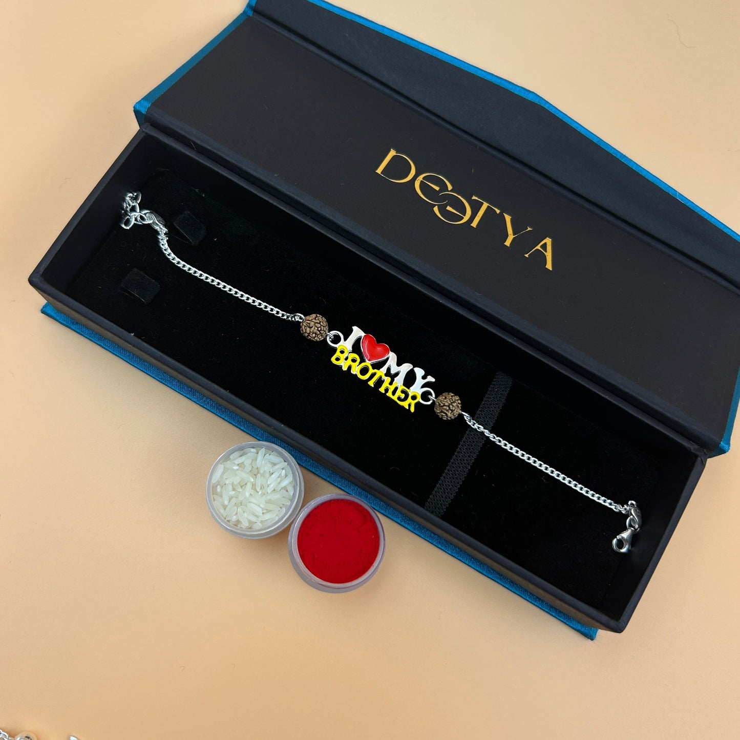 Silver Rakhi - I LOVE MY BROTHER Rakhi