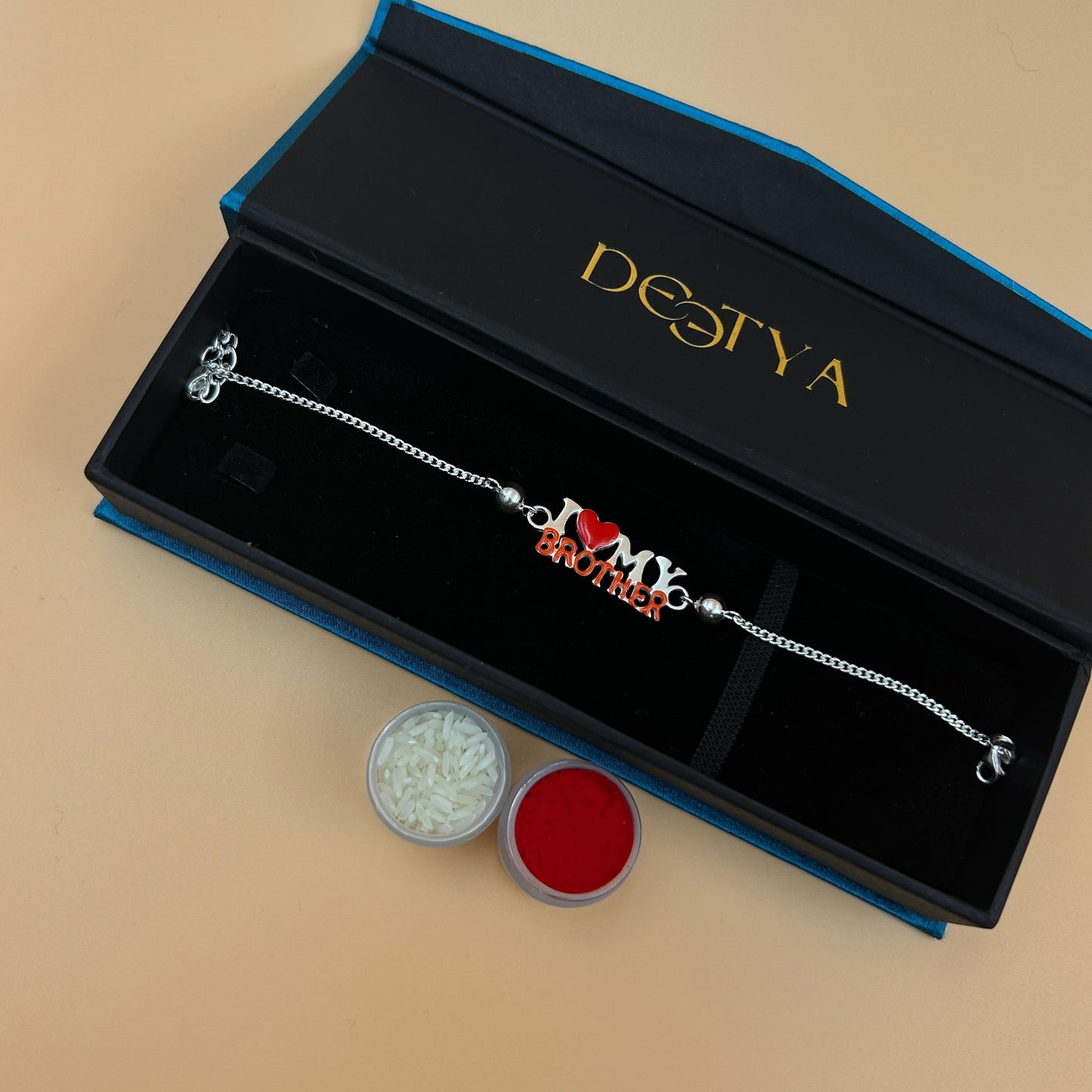 Silver Rakhi - I LOVE MY BROTHER Rakhi