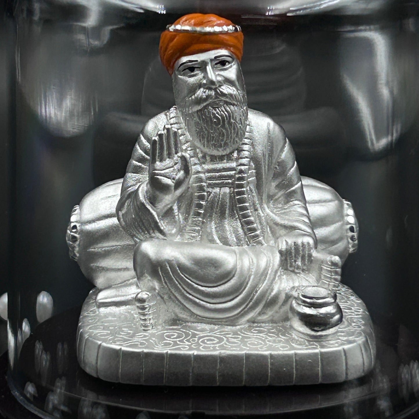 Gurunanak Waheguru 999 Silver Murti