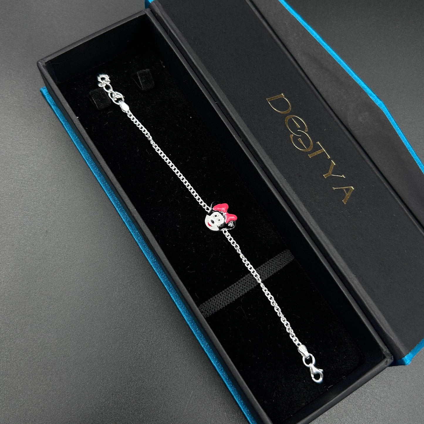 Pure Silver Cartoon Rakhi for Kids 5.5"