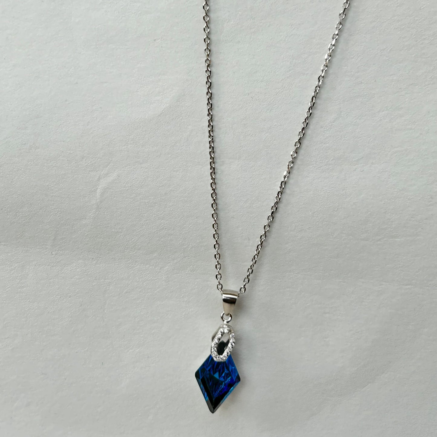 Rhombus Pendant - Silver Pendant and Chain