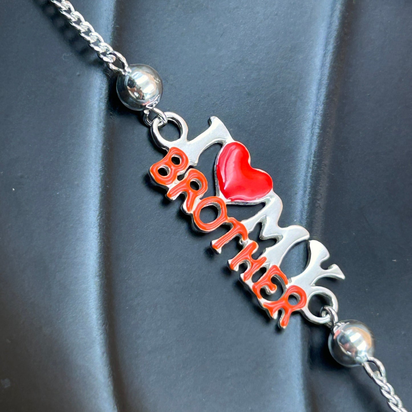 Silver Rakhi - I LOVE MY BROTHER Rakhi