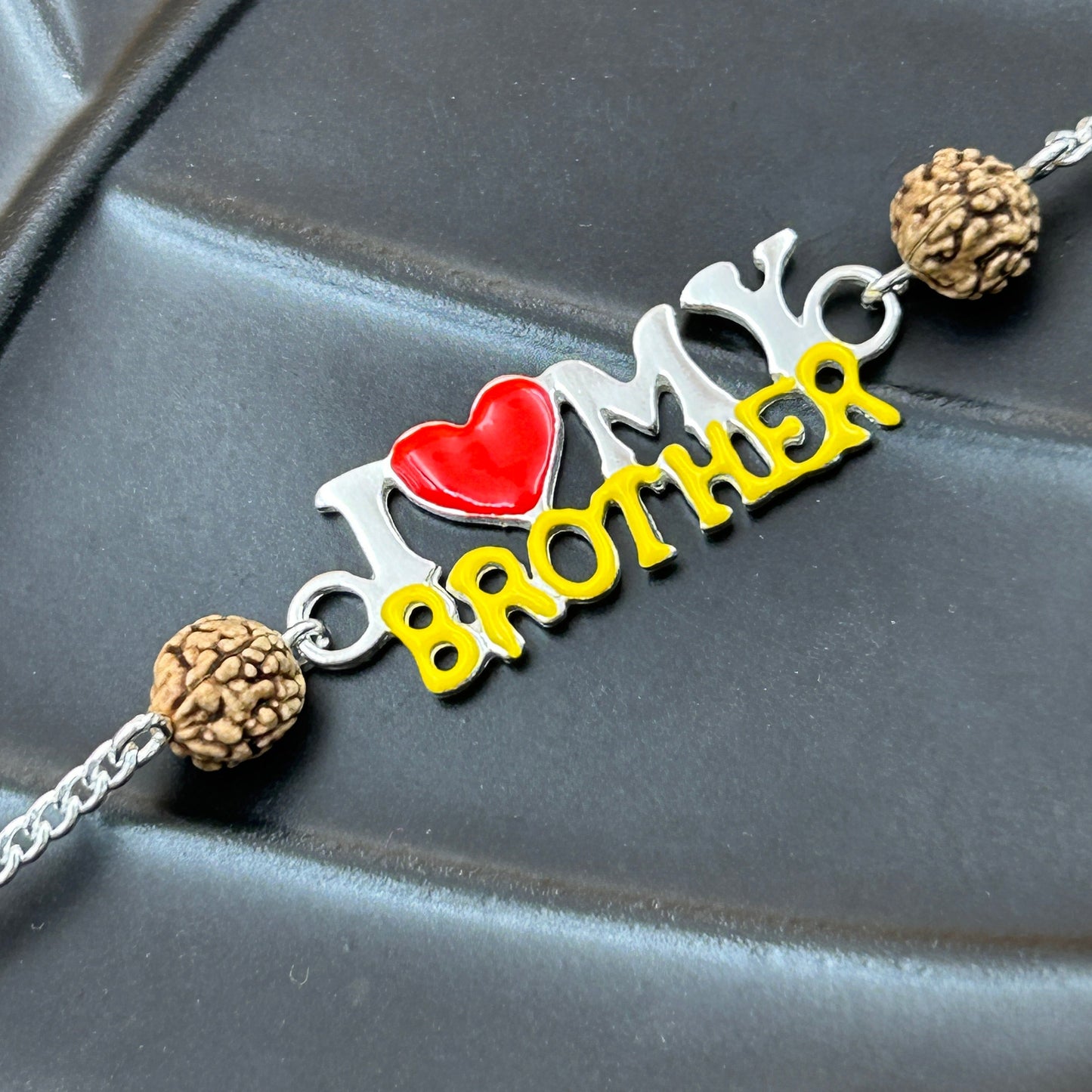 Silver Rakhi - I LOVE MY BROTHER Rakhi