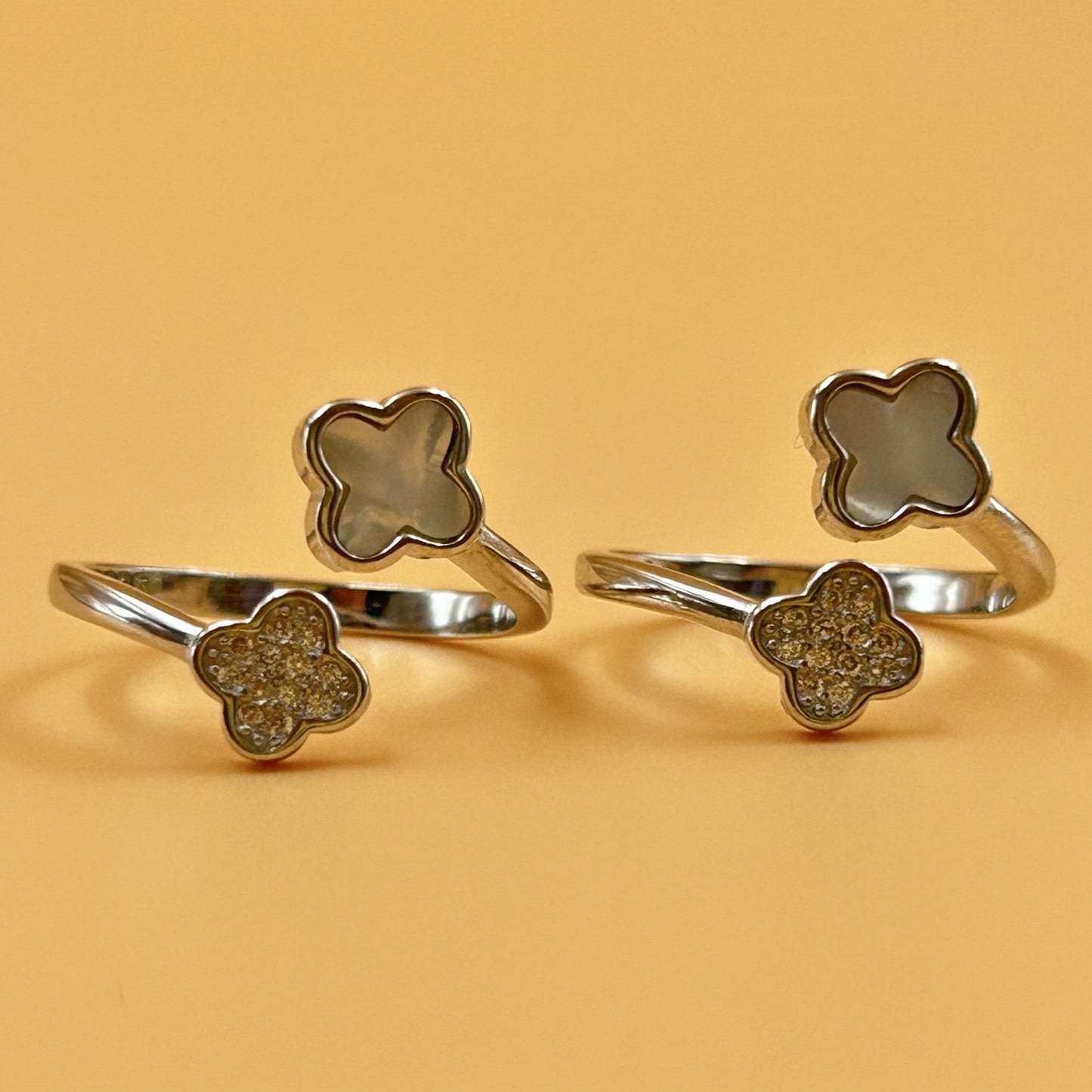 Silver Toe Ring - Clover Toe Ring