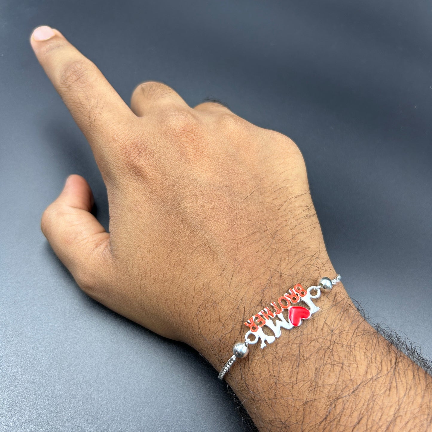 Silver Rakhi - I LOVE MY BROTHER Rakhi