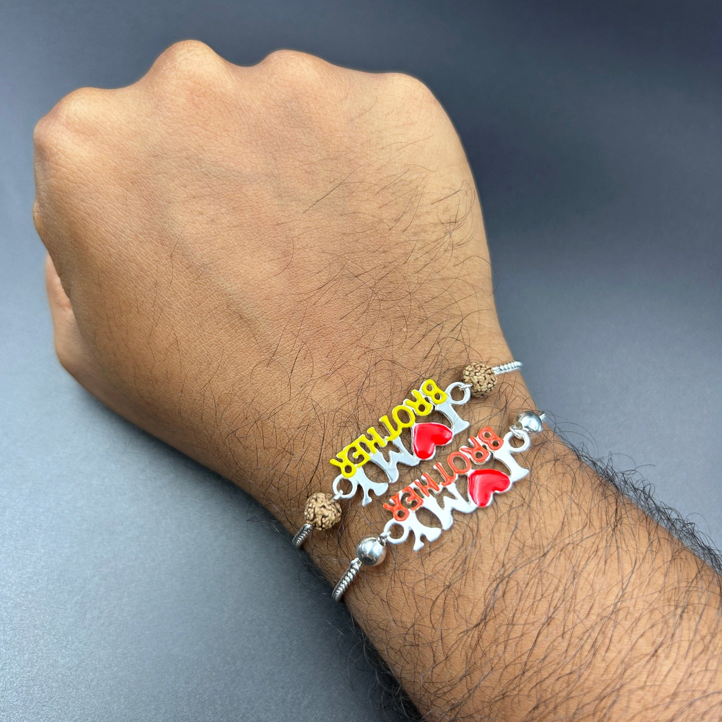 Silver Rakhi - I LOVE MY BROTHER Rakhi