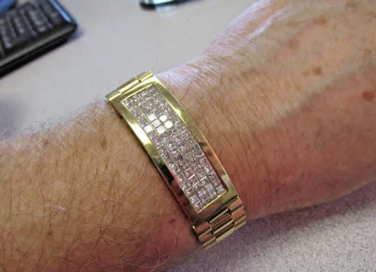 10ct Real Moissanites 14k Yellow Gold Plated on 925 Silver 7.25 Inch shipping charges