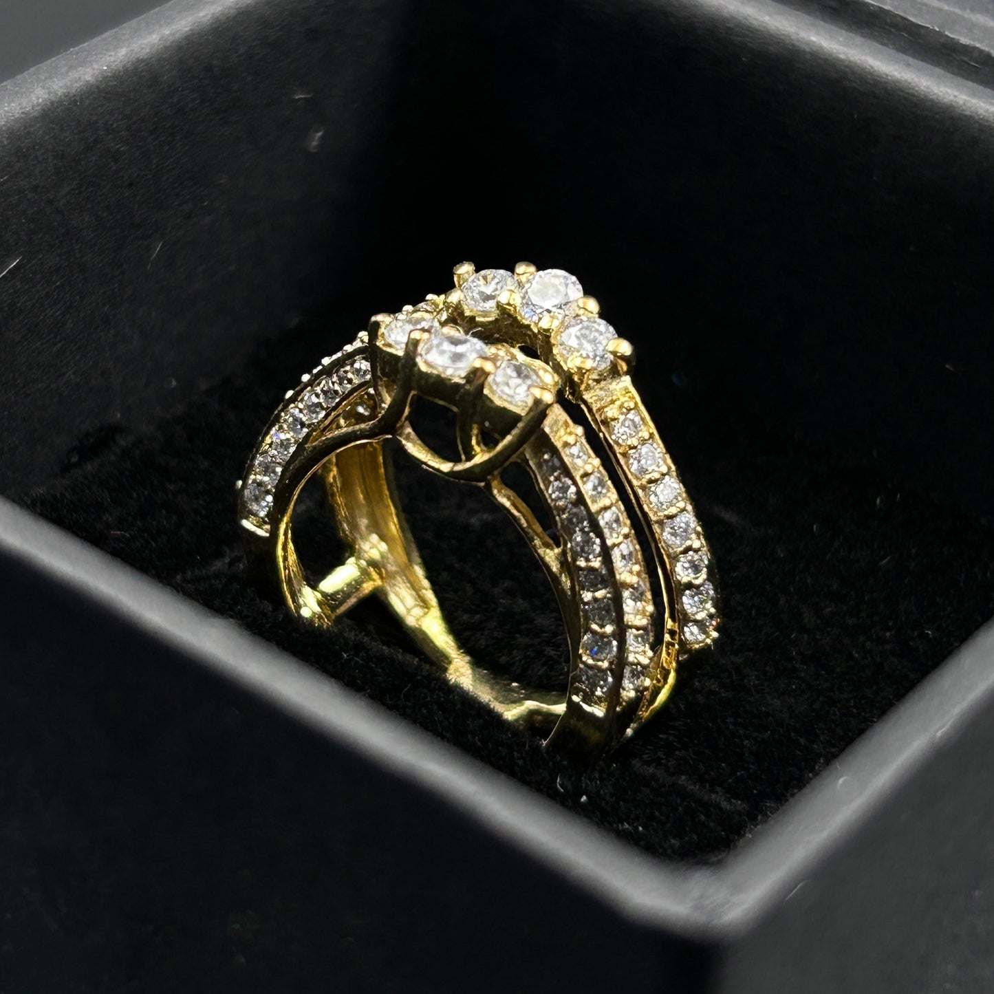 Yellow Gold Ring Enhancer - Pure silver