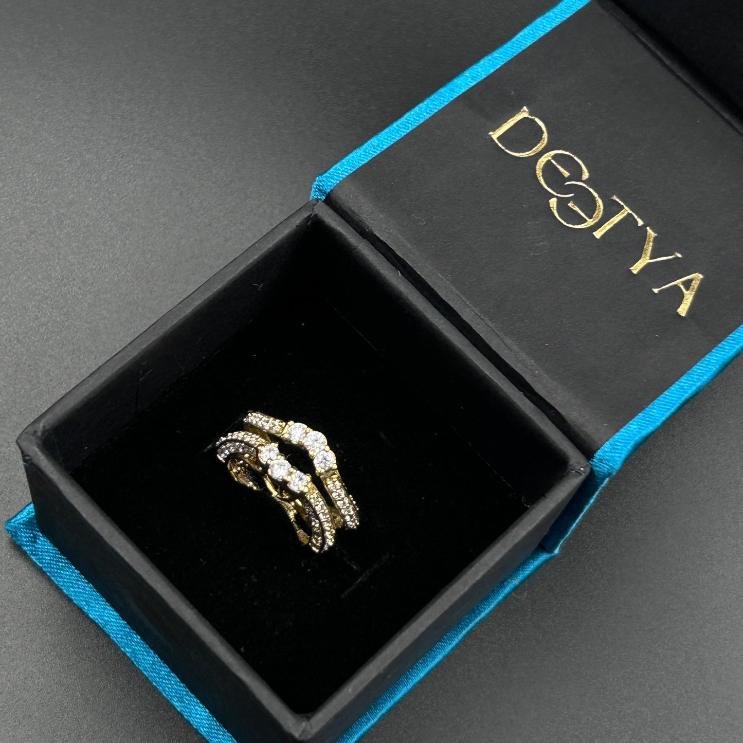 Yellow Gold Ring Enhancer - Pure silver