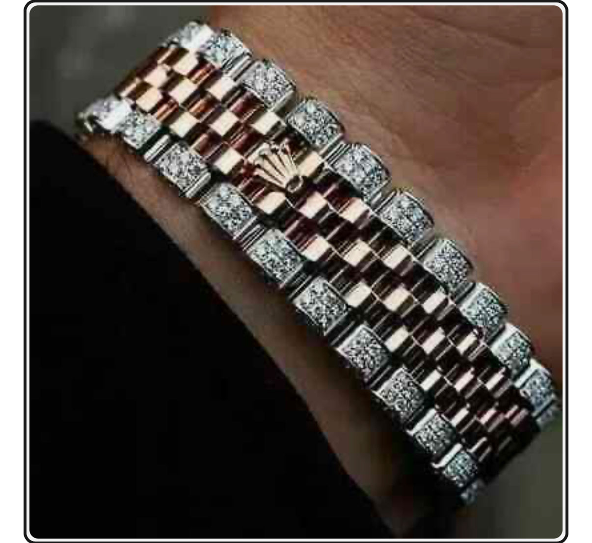 3CT Round Cut Lab Created Diamond Men's Cuban Bracelet 14K Yellow Gold Finish